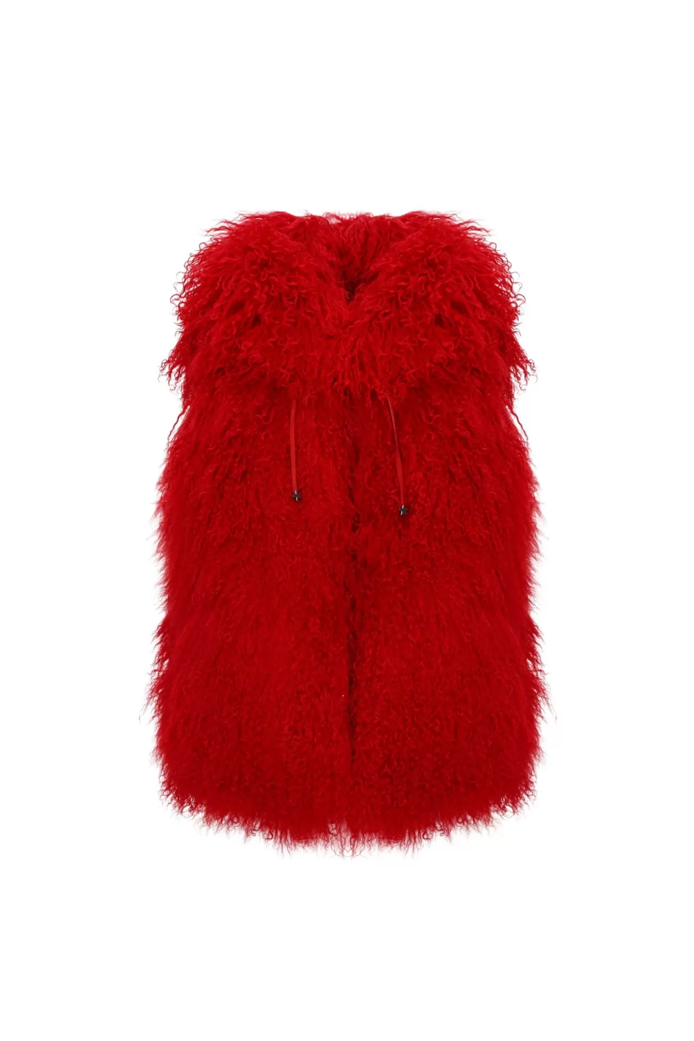 Women GORSKI Montreal Reversible Select Mongolian Shearling Lamb Vest With Loro Piana Cashmere & Wool Back