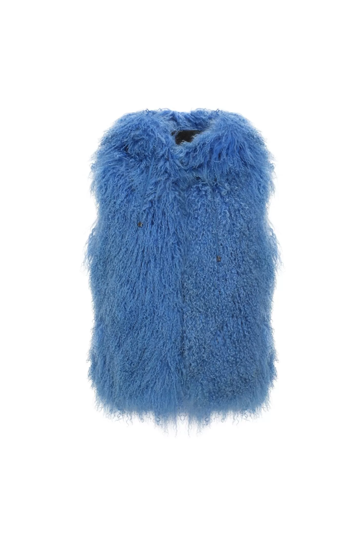 Women GORSKI Montreal Reversible Select Mongolian Shearling Lamb Vest With Loro Piana Cashmere & Wool Back