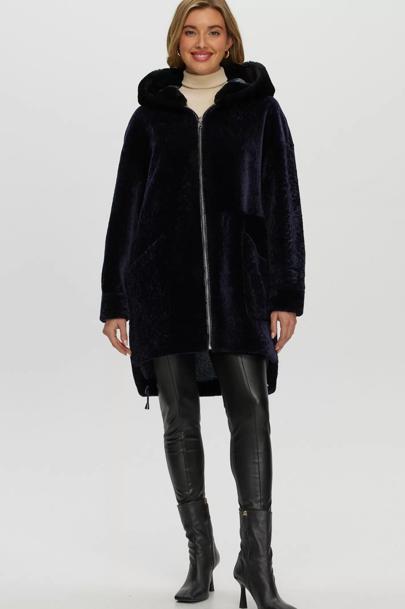 Women GORSKI Montreal Reversible Select Shearling Lamb Parka