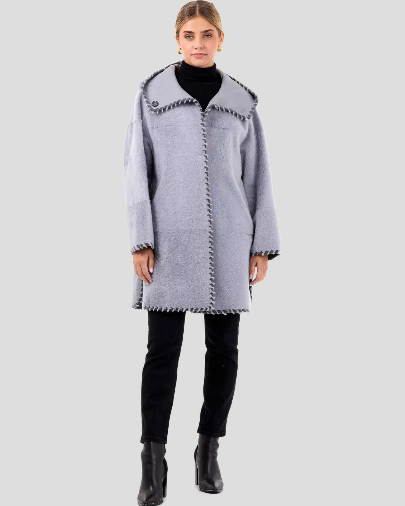 Women GORSKI Montreal Reversible Select Shearling Lamb Parka With Wool And Cashmere Detailing