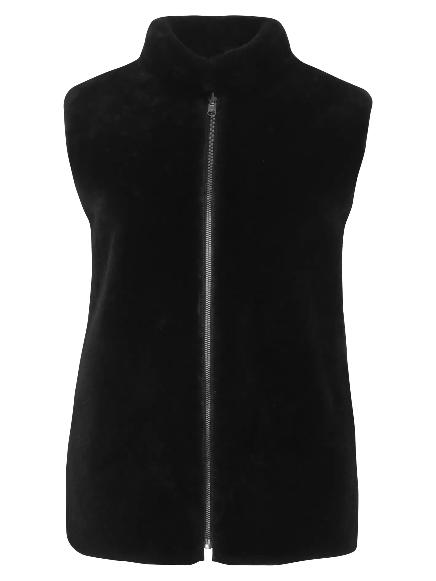 Women GORSKI Montreal Reversible Select Shearling Lamb Vest With Loro Piana Cashmere & Wool Quilted Down Back