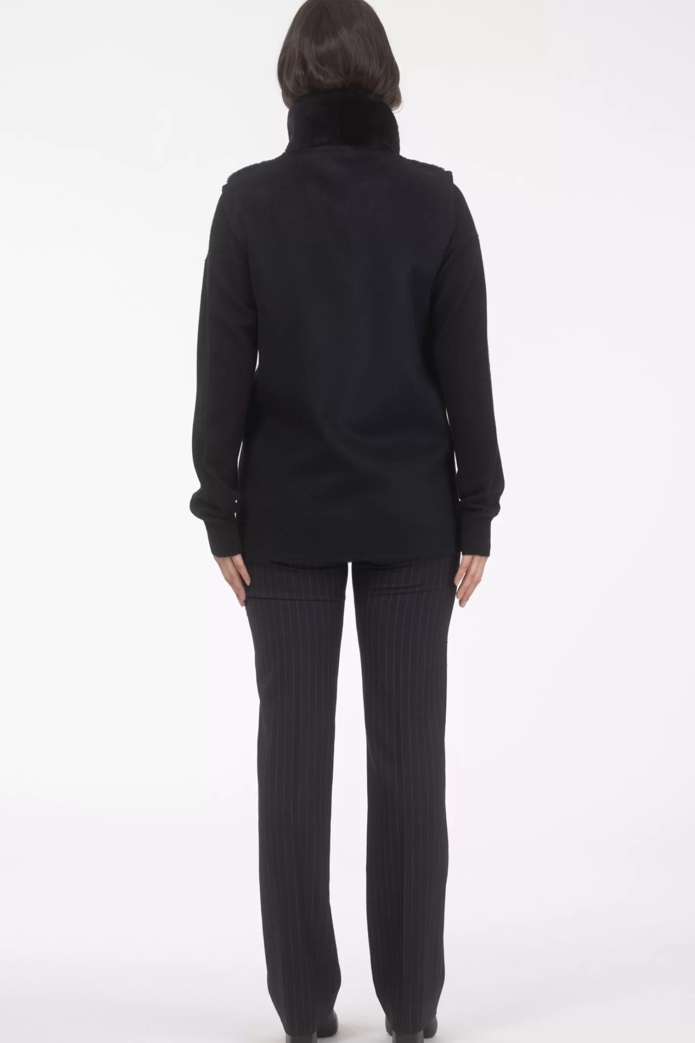 Women GORSKI Montreal Reversible Select Shearling Lamb Vest With Select Cashmere & Wool Back