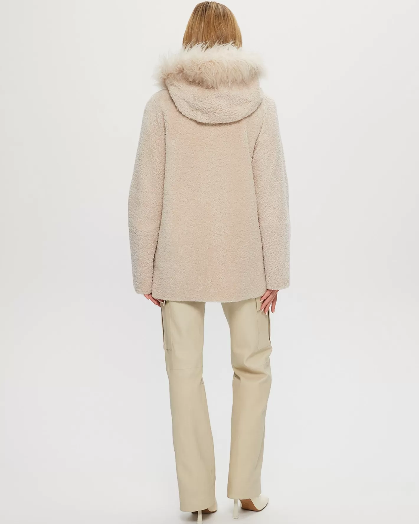 Women GORSKI Montreal Reversible Shearling Lamb Parka With Select Cashmere Goat Hood Trim
