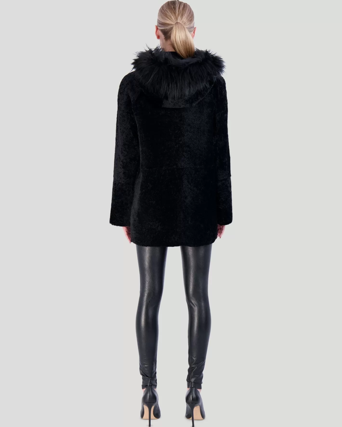 Women GORSKI Montreal Reversible Shearling Lamb Parka With Select Cashmere Goat Hood Trim