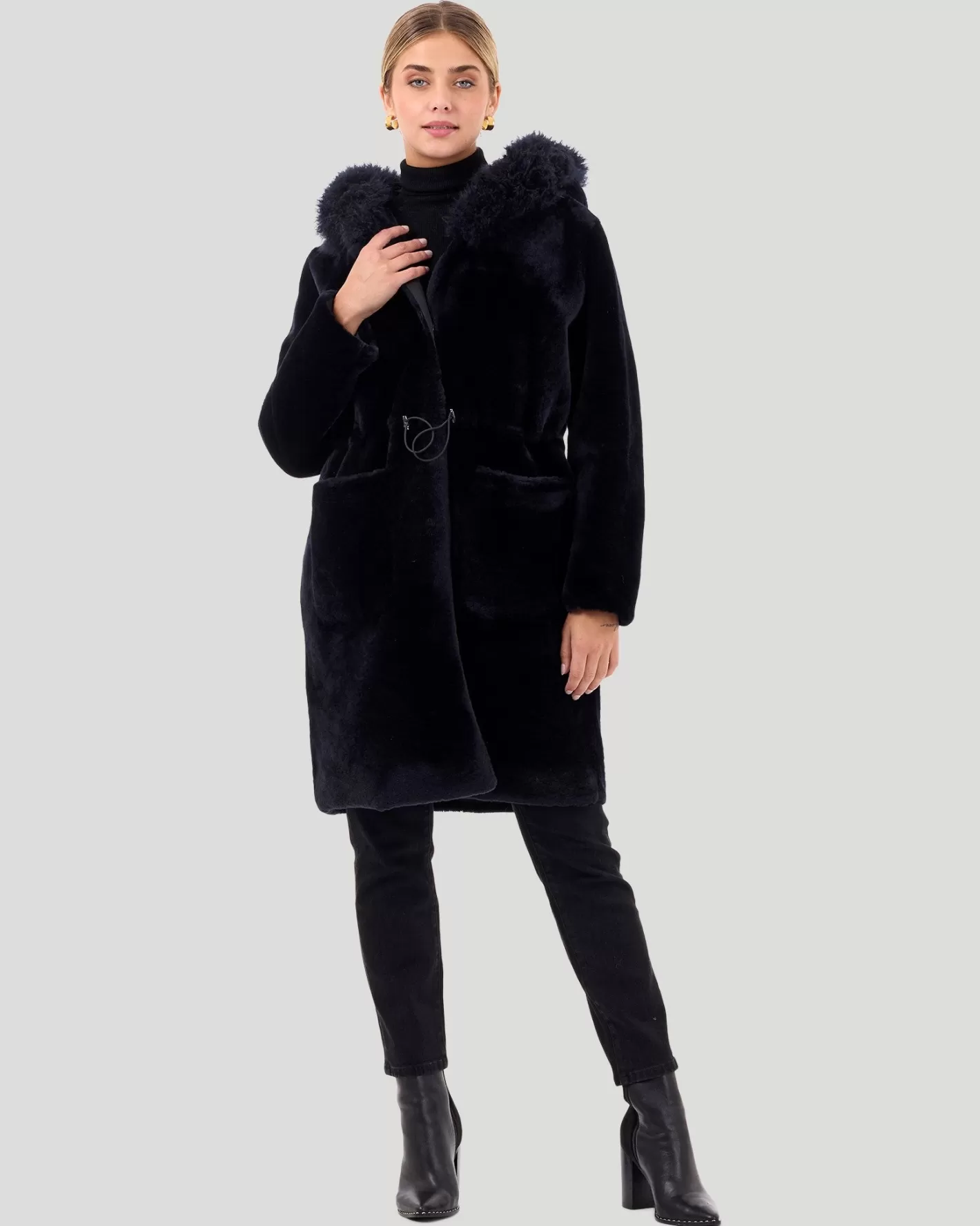 Women GORSKI Montreal Reversible Shearling Lamb Parka With Select Cashmere Goat Trim