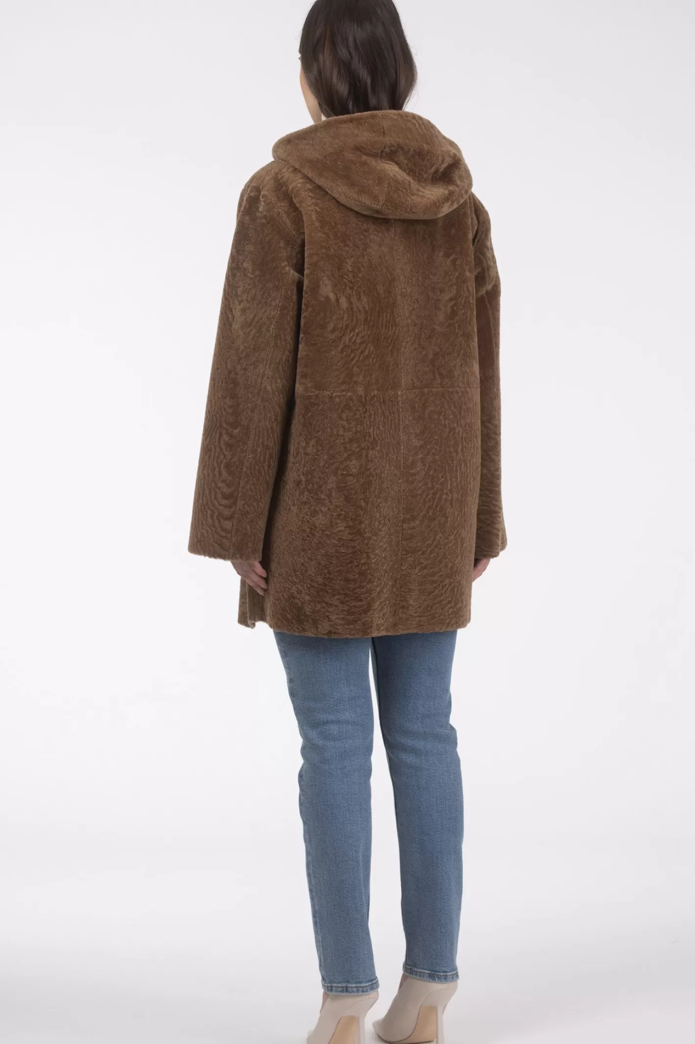 Women GORSKI Montreal Reversible Textured Shearling Lamb Parka