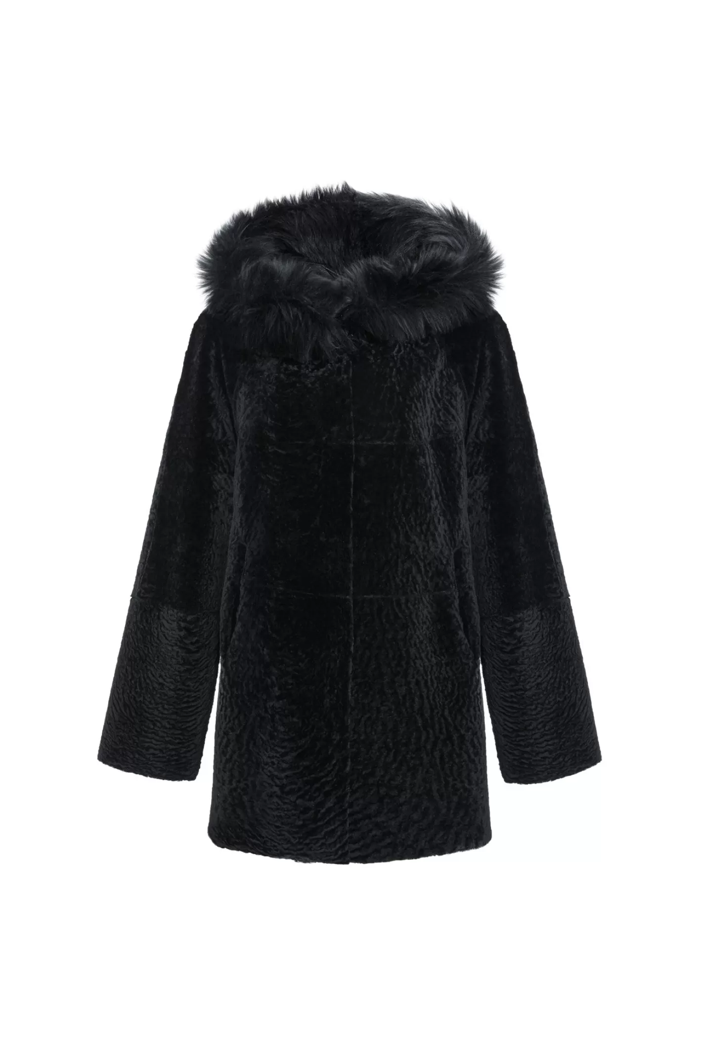 Women GORSKI Montreal Reversible Textured Shearling Lamb Parka With Merinillo Shearling Lamb Hood Trim