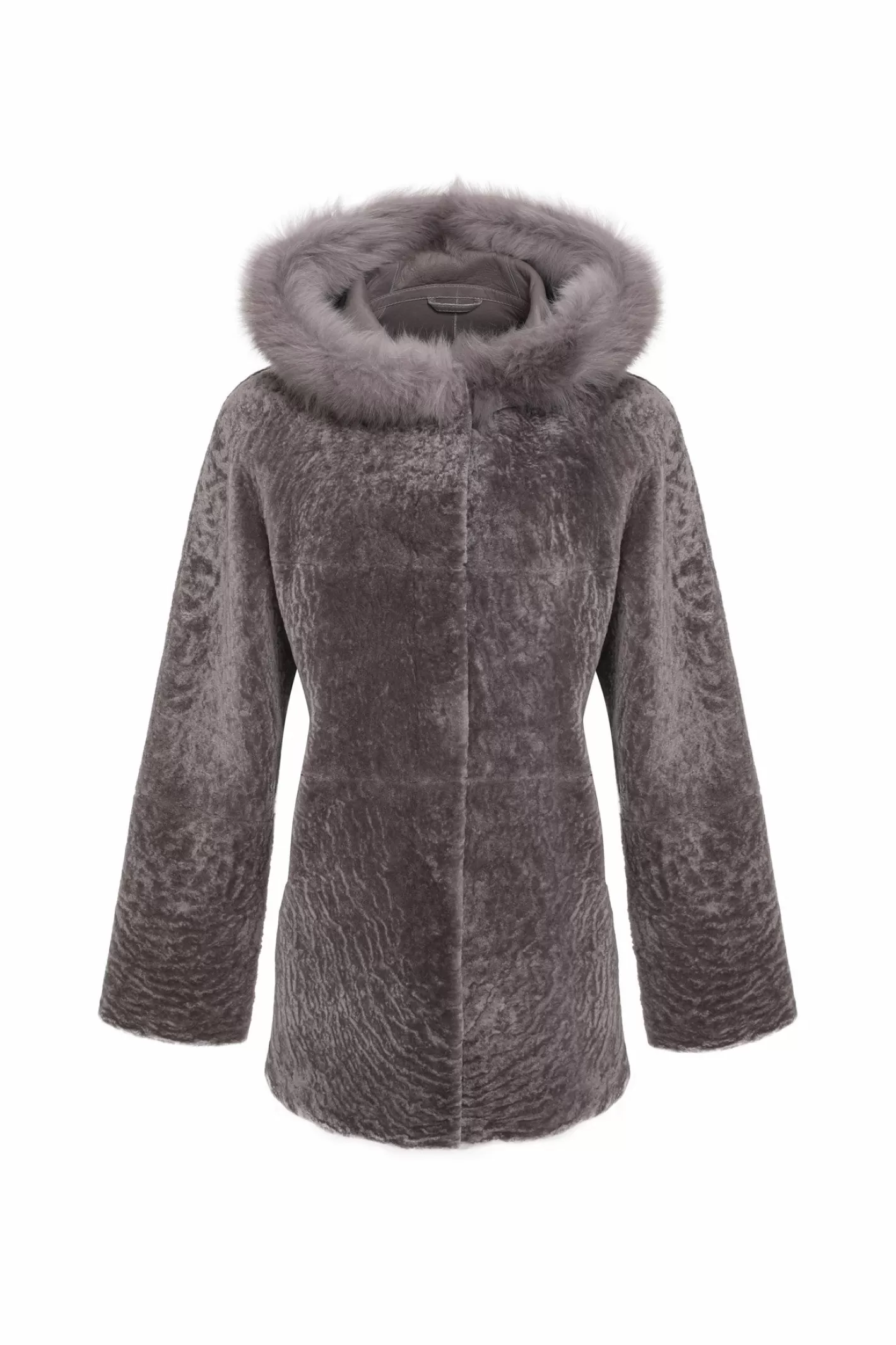 Women GORSKI Montreal Reversible Textured Shearling Lamb Parka With Merinillo Shearling Lamb Hood Trim