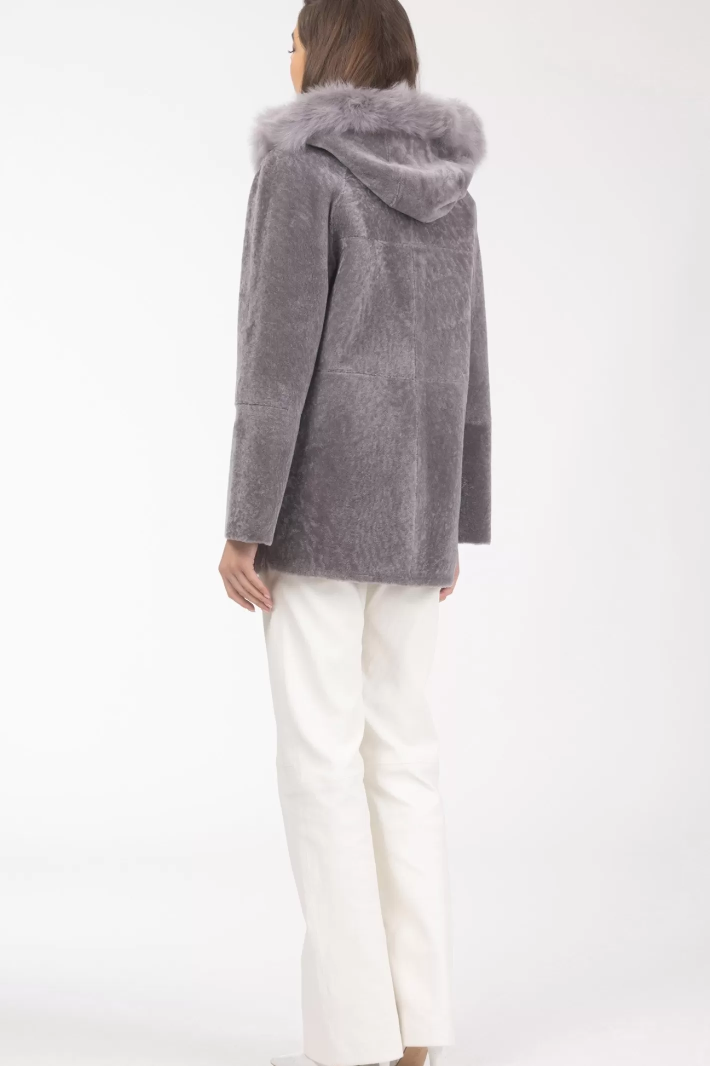 Women GORSKI Montreal Reversible Textured Shearling Lamb Parka With Merinillo Shearling Lamb Hood Trim