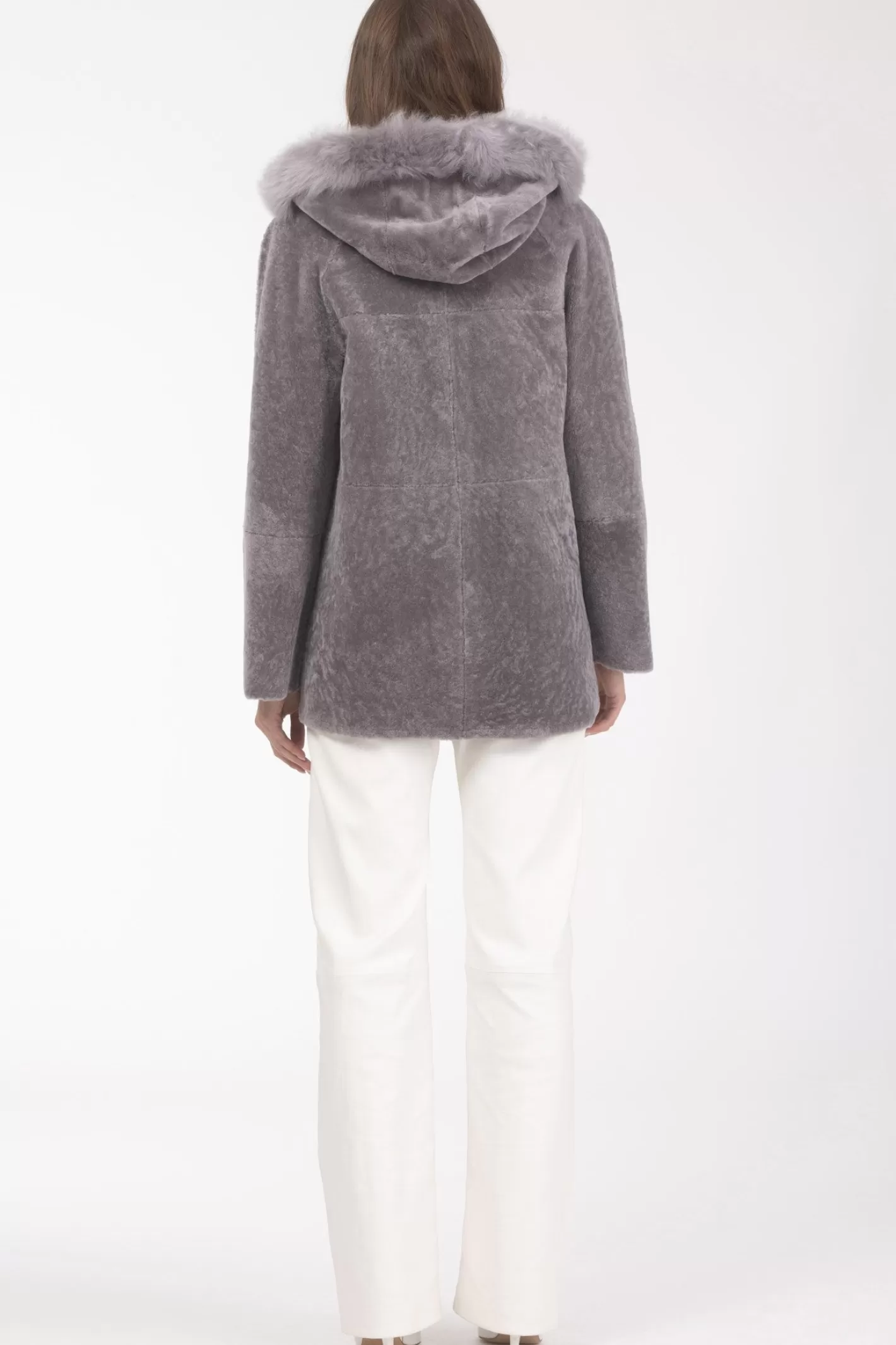 Women GORSKI Montreal Reversible Textured Shearling Lamb Parka With Merinillo Shearling Lamb Hood Trim