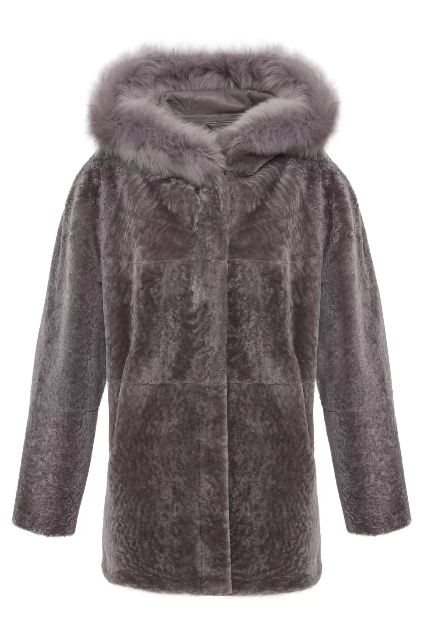 Women GORSKI Montreal Reversible Textured Shearling Lamb Parka With Merinillo Shearling Lamb Hood Trim