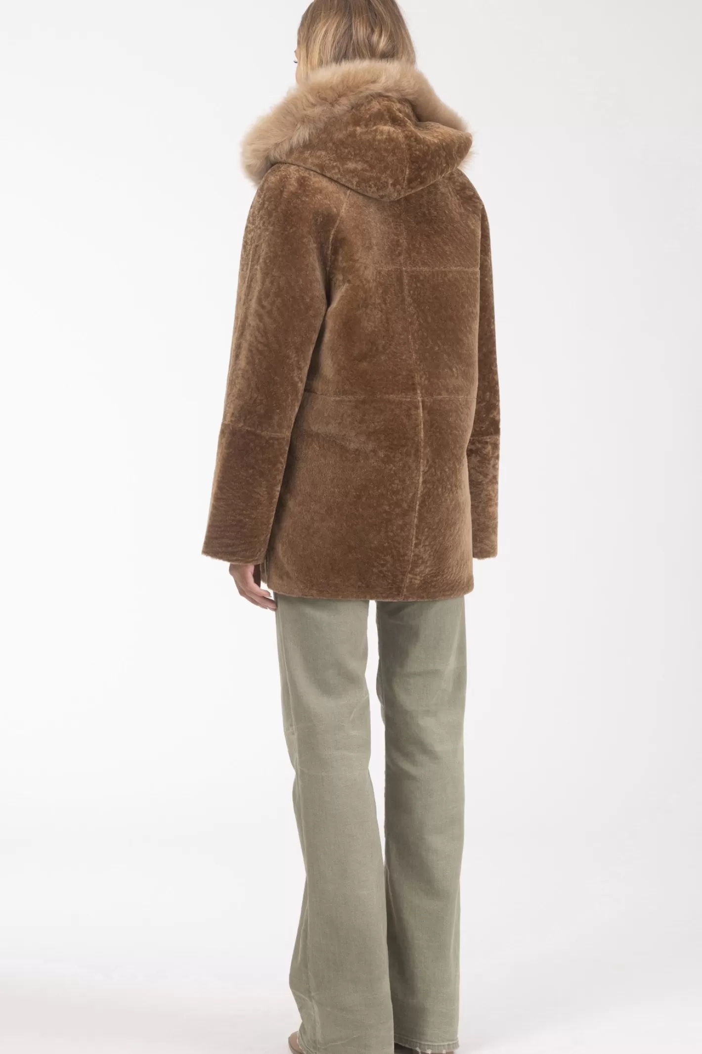 Women GORSKI Montreal Reversible Textured Shearling Lamb Parka With Merinillo Shearling Lamb Hood Trim