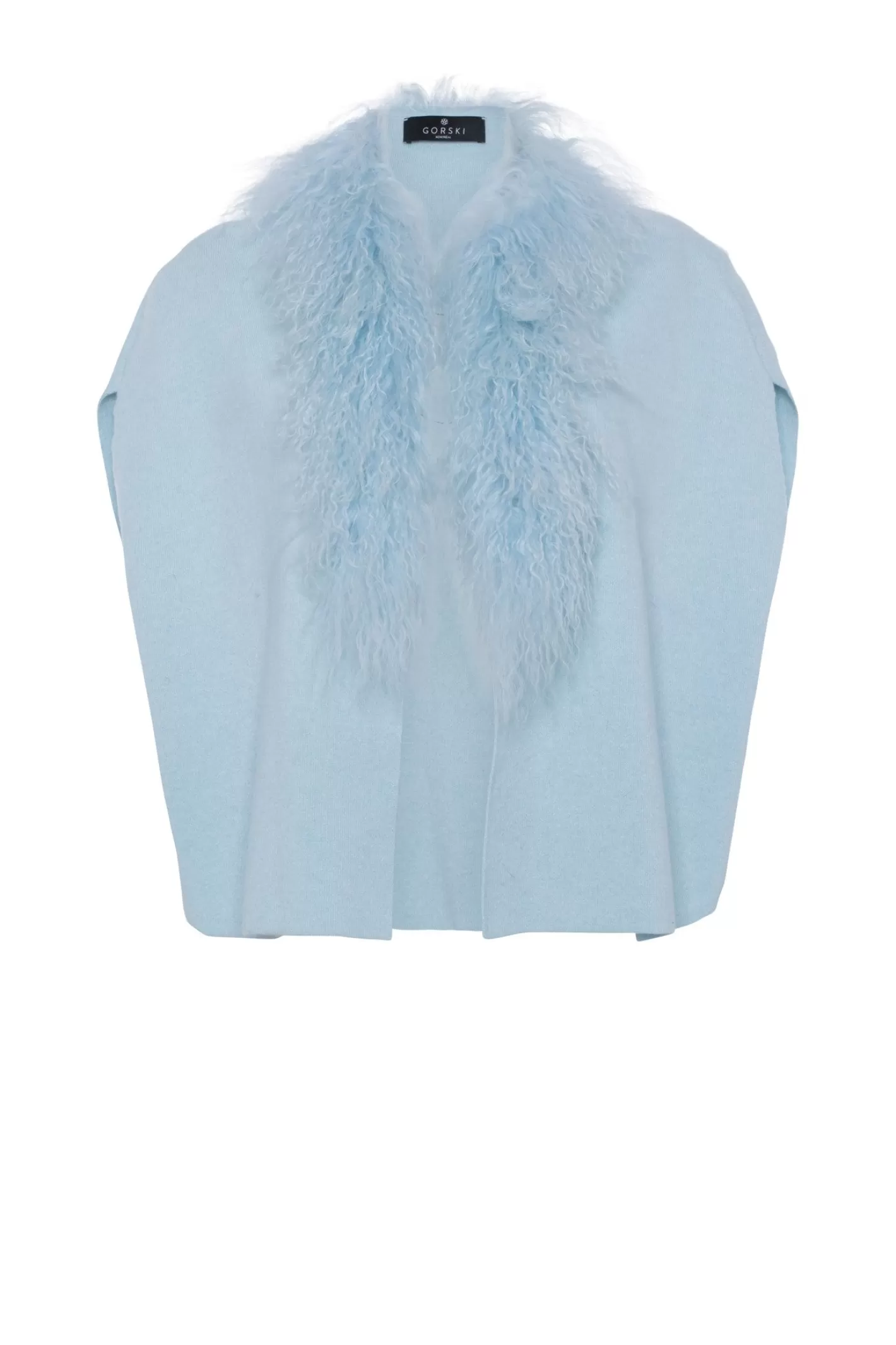 Women GORSKI Montreal Select Cashmere And Merino Wool Blend Cape With Select Mongolian Lamb Trim