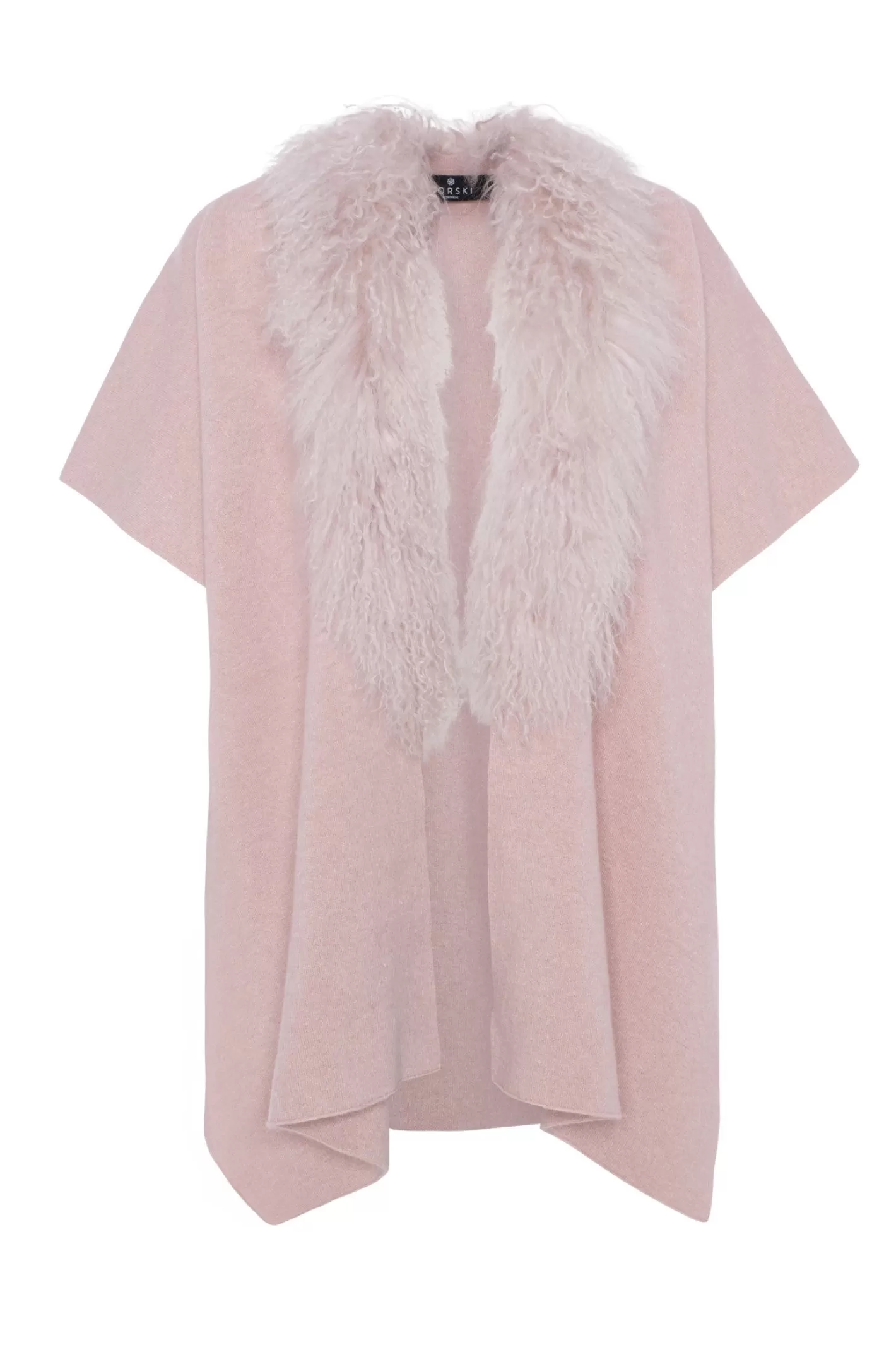 Women GORSKI Montreal Select Cashmere And Merino Wool Blend Cape With Select Mongolian Lamb Trim