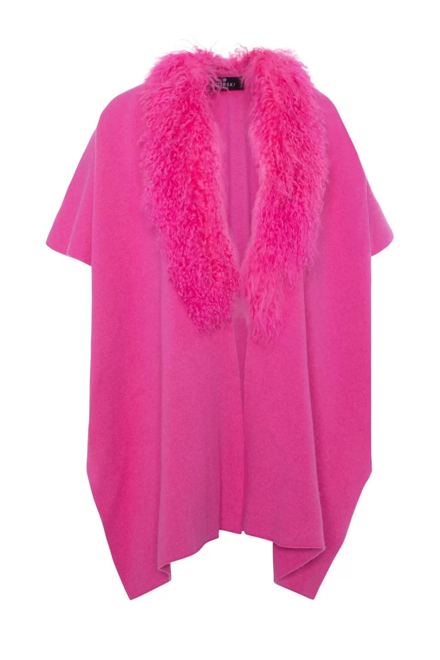 Women GORSKI Montreal Select Cashmere And Merino Wool Blend Cape With Select Mongolian Lamb Trim