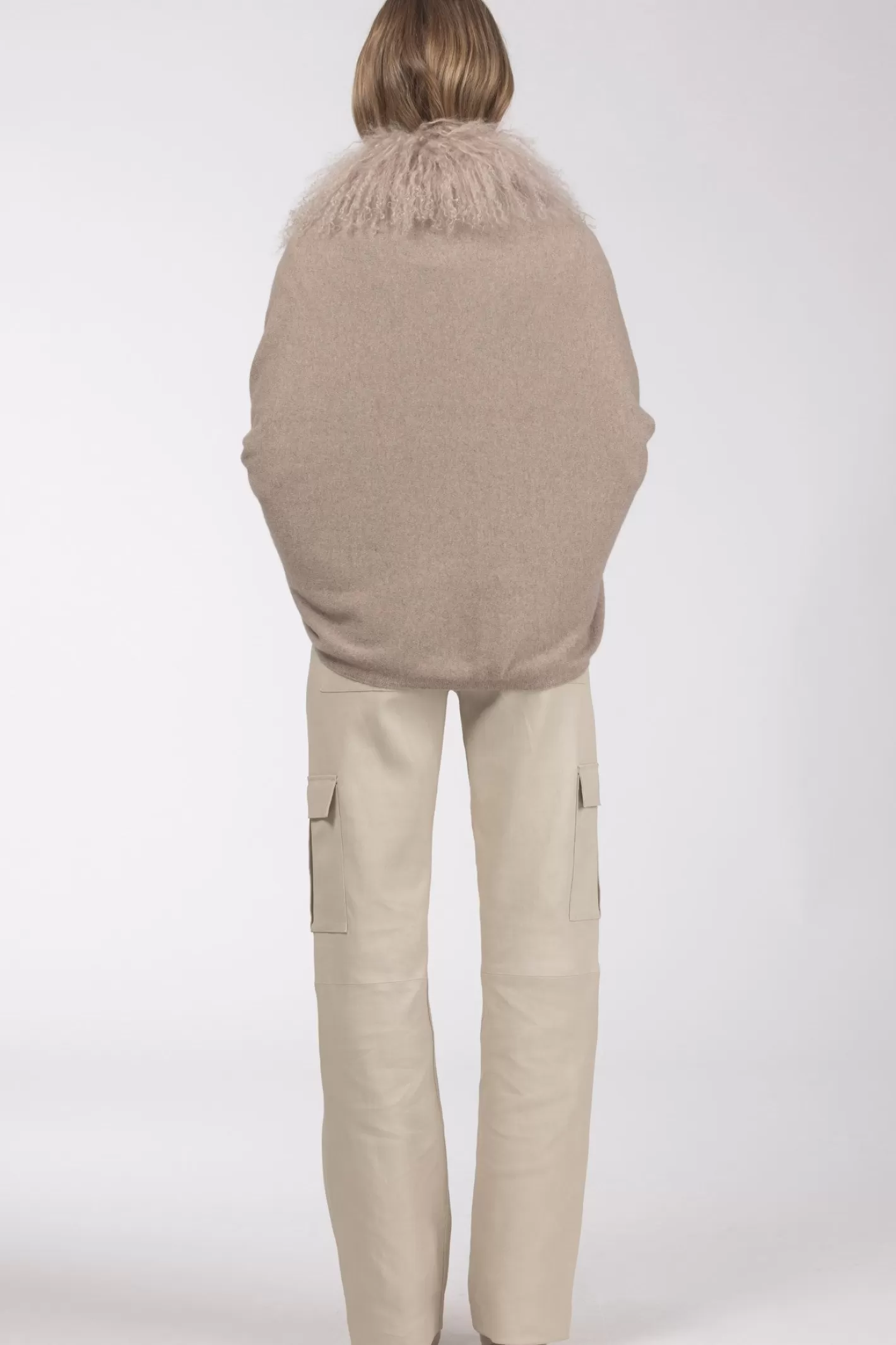 Women GORSKI Montreal Select Cashmere And Merino Wool Blend Stole With Select Mongolian Lamb Trim