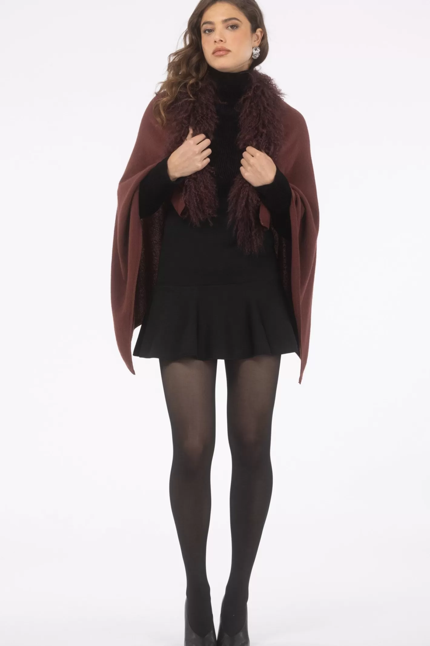 Women GORSKI Montreal Select Cashmere And Merino Wool Blend Stole With Select Mongolian Lamb Trim