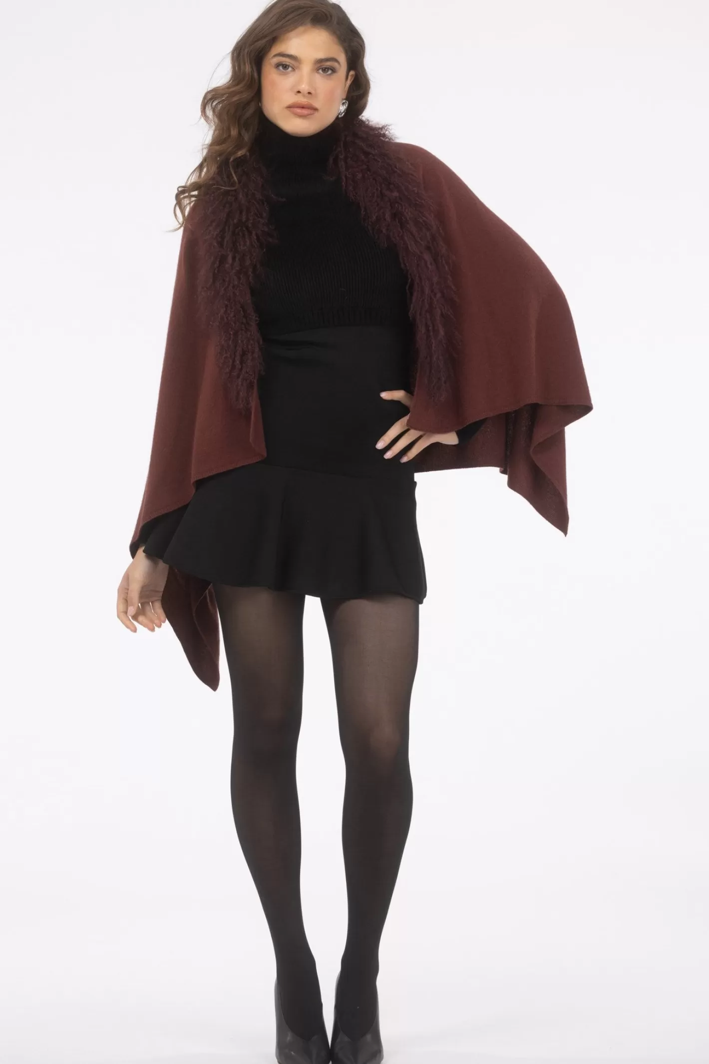Women GORSKI Montreal Select Cashmere And Merino Wool Blend Stole With Select Mongolian Lamb Trim