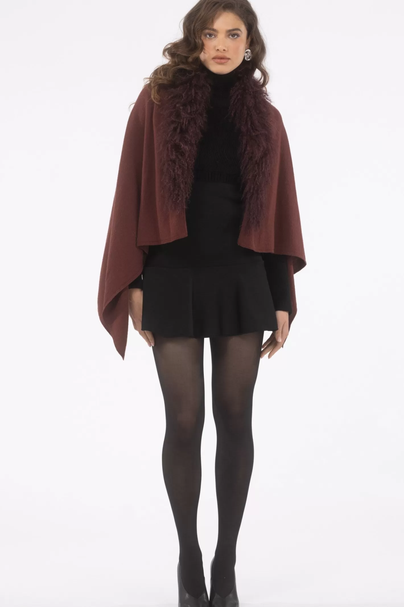 Women GORSKI Montreal Select Cashmere And Merino Wool Blend Stole With Select Mongolian Lamb Trim