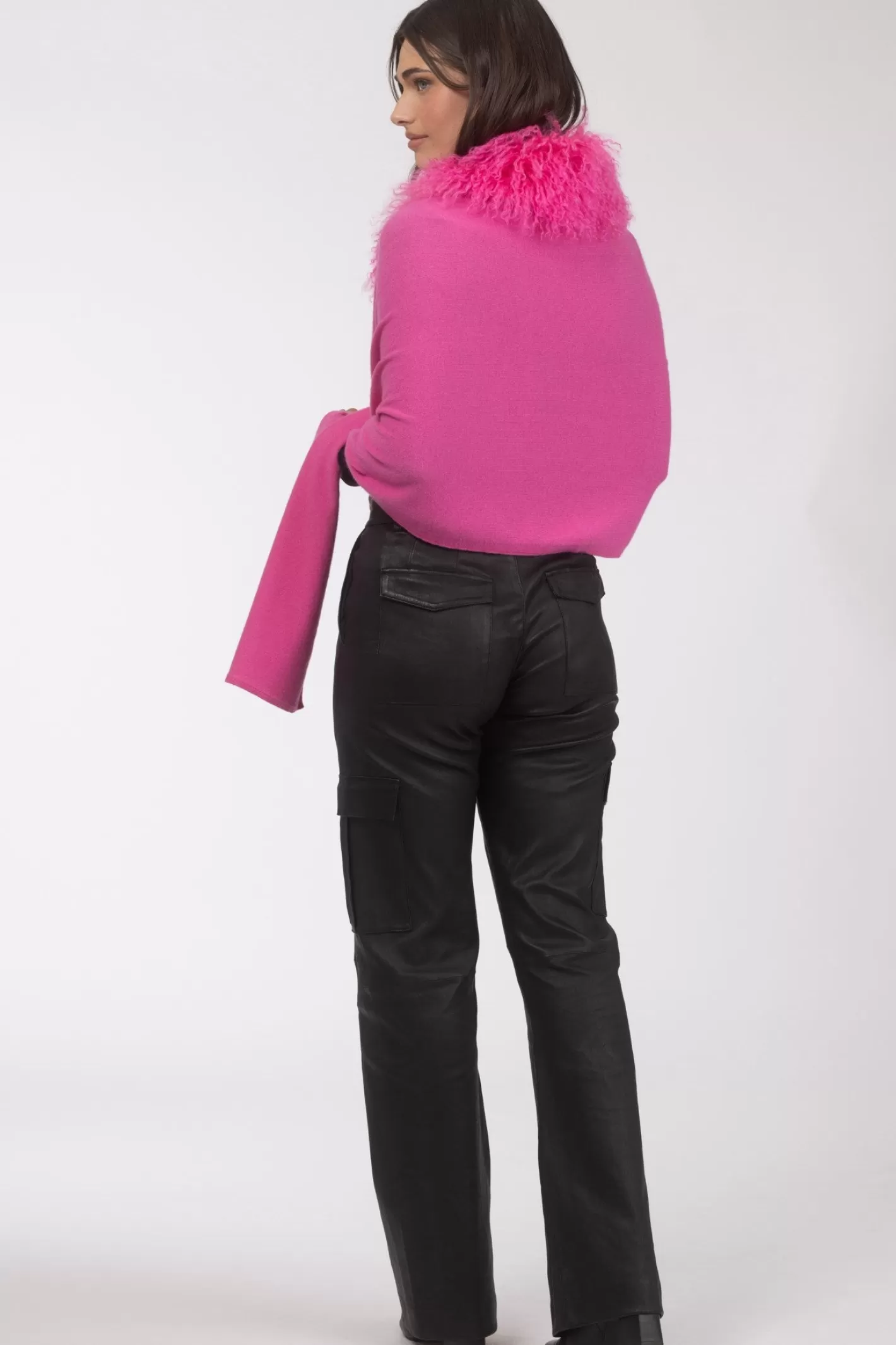 Women GORSKI Montreal Select Cashmere And Merino Wool Blend Stole With Select Mongolian Lamb Trim