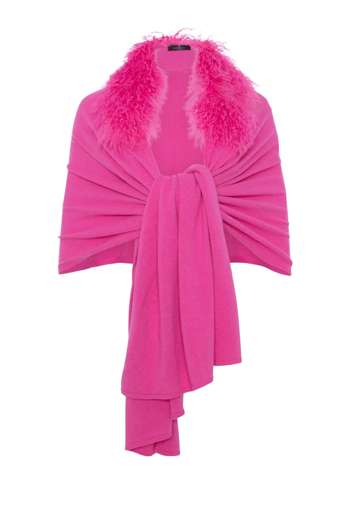 Women GORSKI Montreal Select Cashmere And Merino Wool Blend Stole With Select Mongolian Lamb Trim