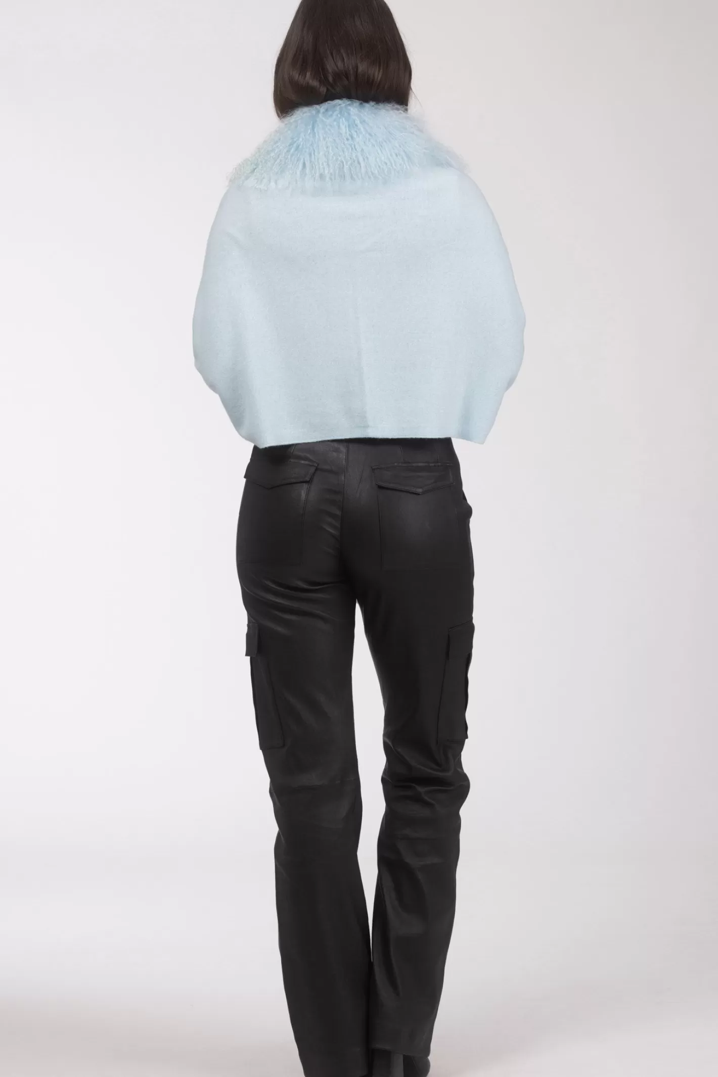 Women GORSKI Montreal Select Cashmere And Merino Wool Blend Stole With Select Mongolian Lamb Trim