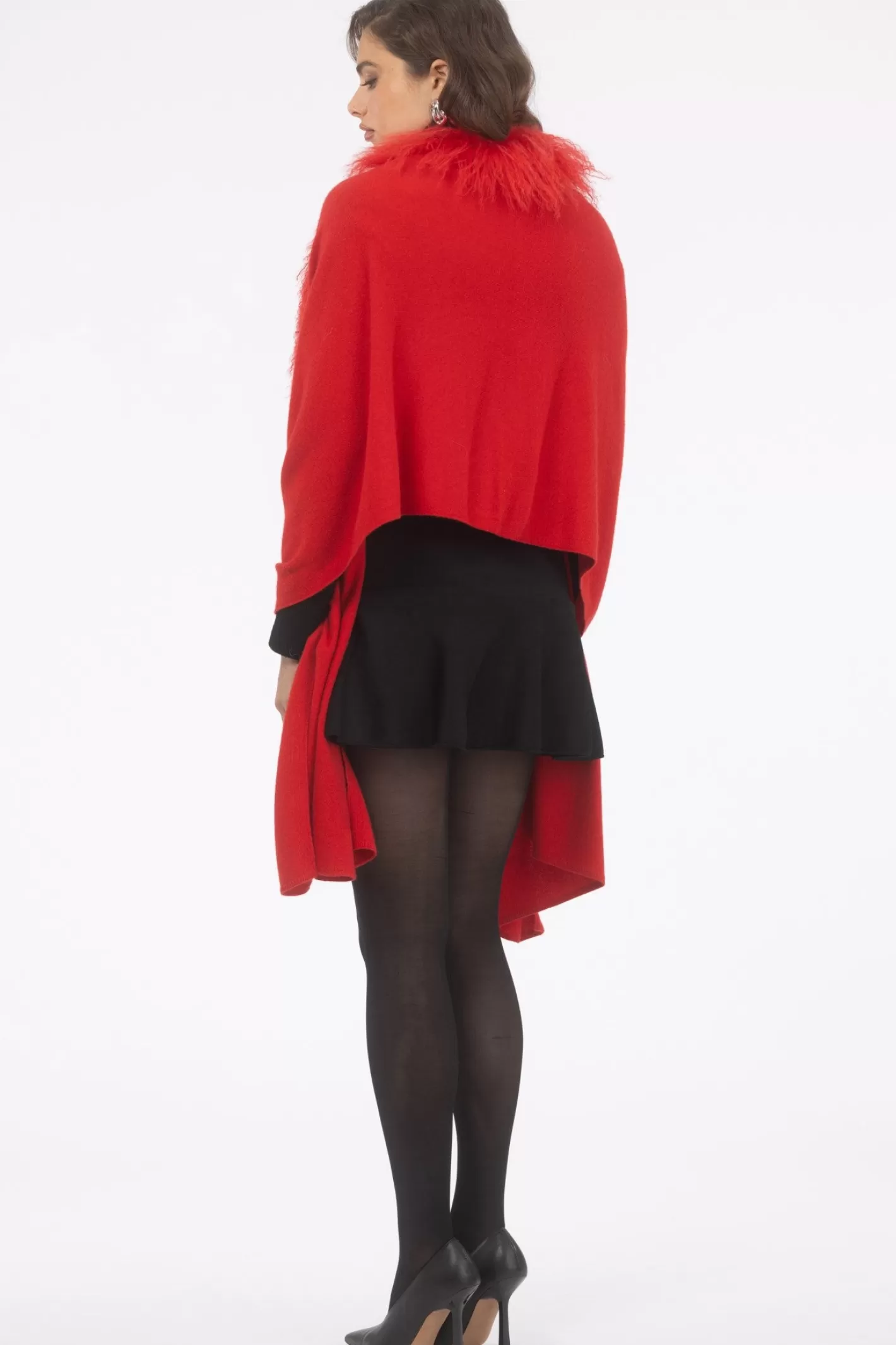 Women GORSKI Montreal Select Cashmere And Merino Wool Blend Stole With Select Mongolian Lamb Trim