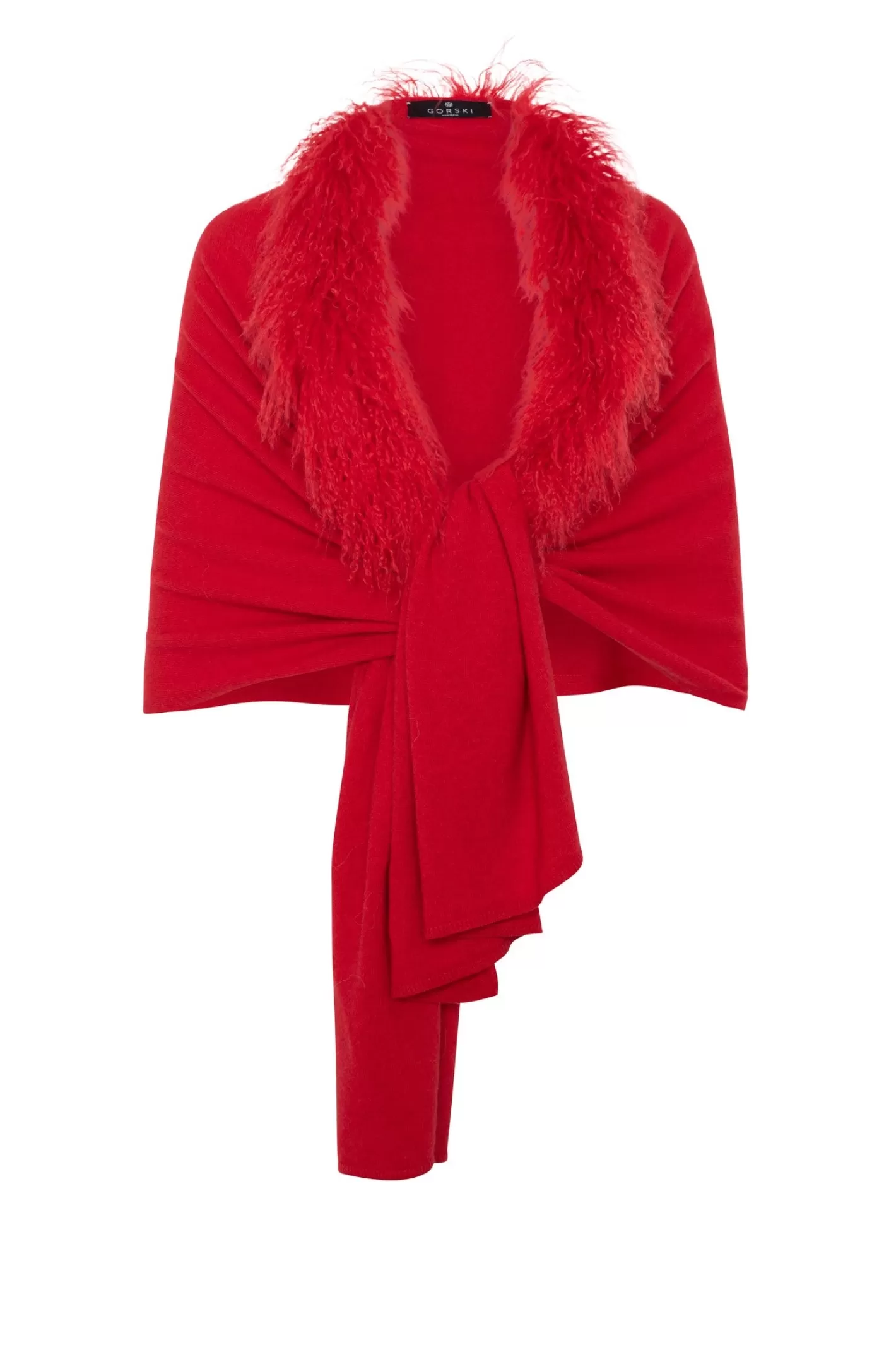 Women GORSKI Montreal Select Cashmere And Merino Wool Blend Stole With Select Mongolian Lamb Trim