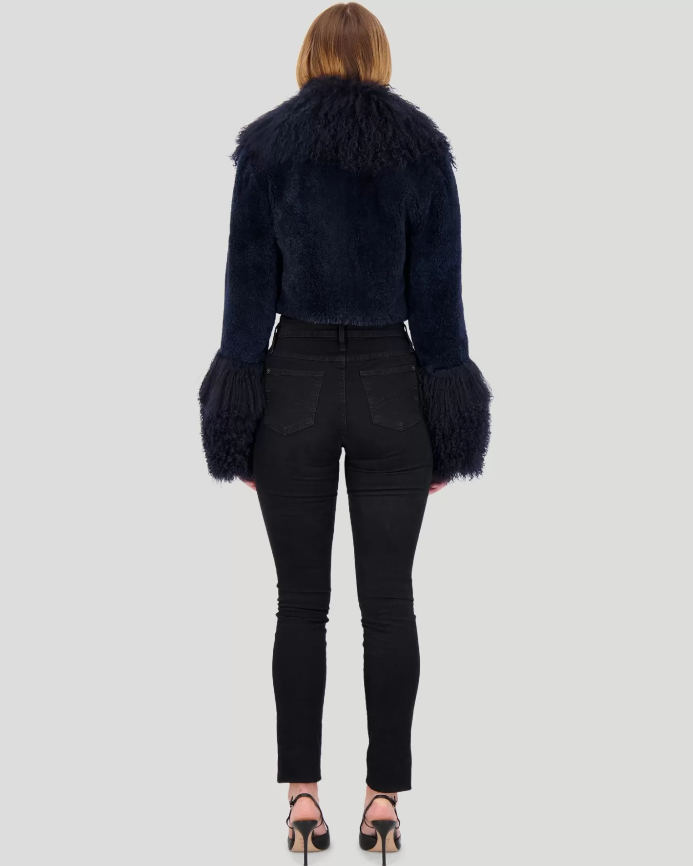 Women GORSKI Montreal Select Cashmere Goat Bolero With Select Mongolian Goat Collar And Cuffs