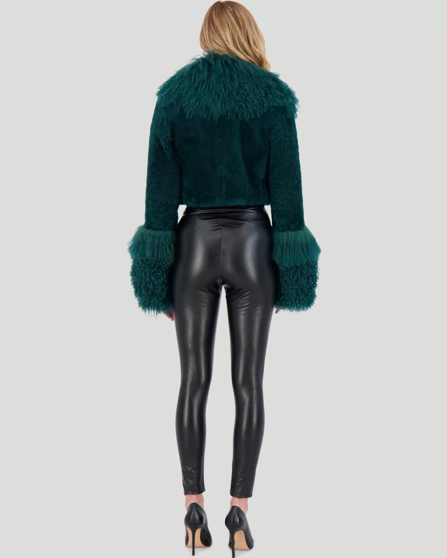 Women GORSKI Montreal Select Cashmere Goat Bolero With Select Mongolian Goat Collar And Cuffs