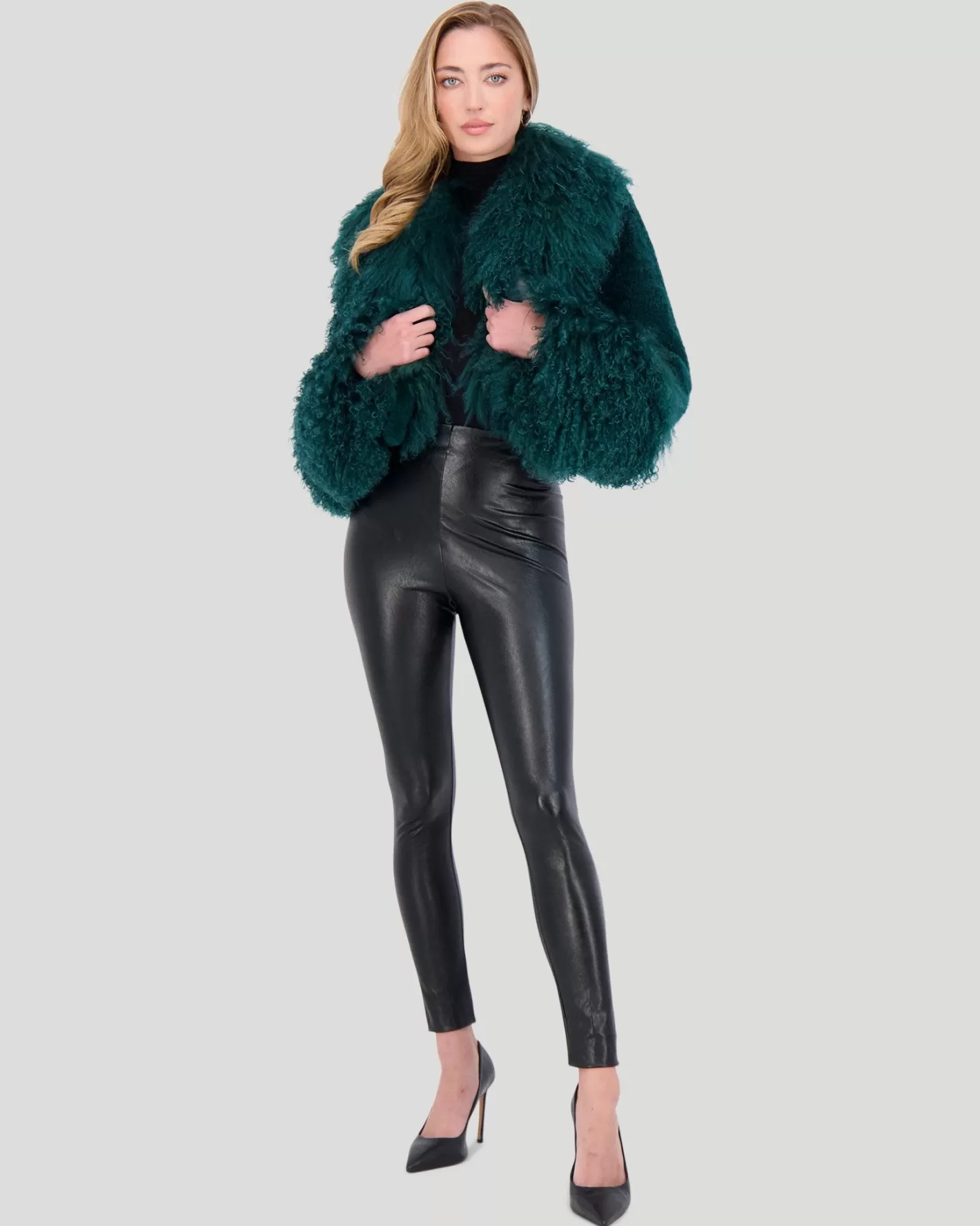 Women GORSKI Montreal Select Cashmere Goat Bolero With Select Mongolian Goat Collar And Cuffs