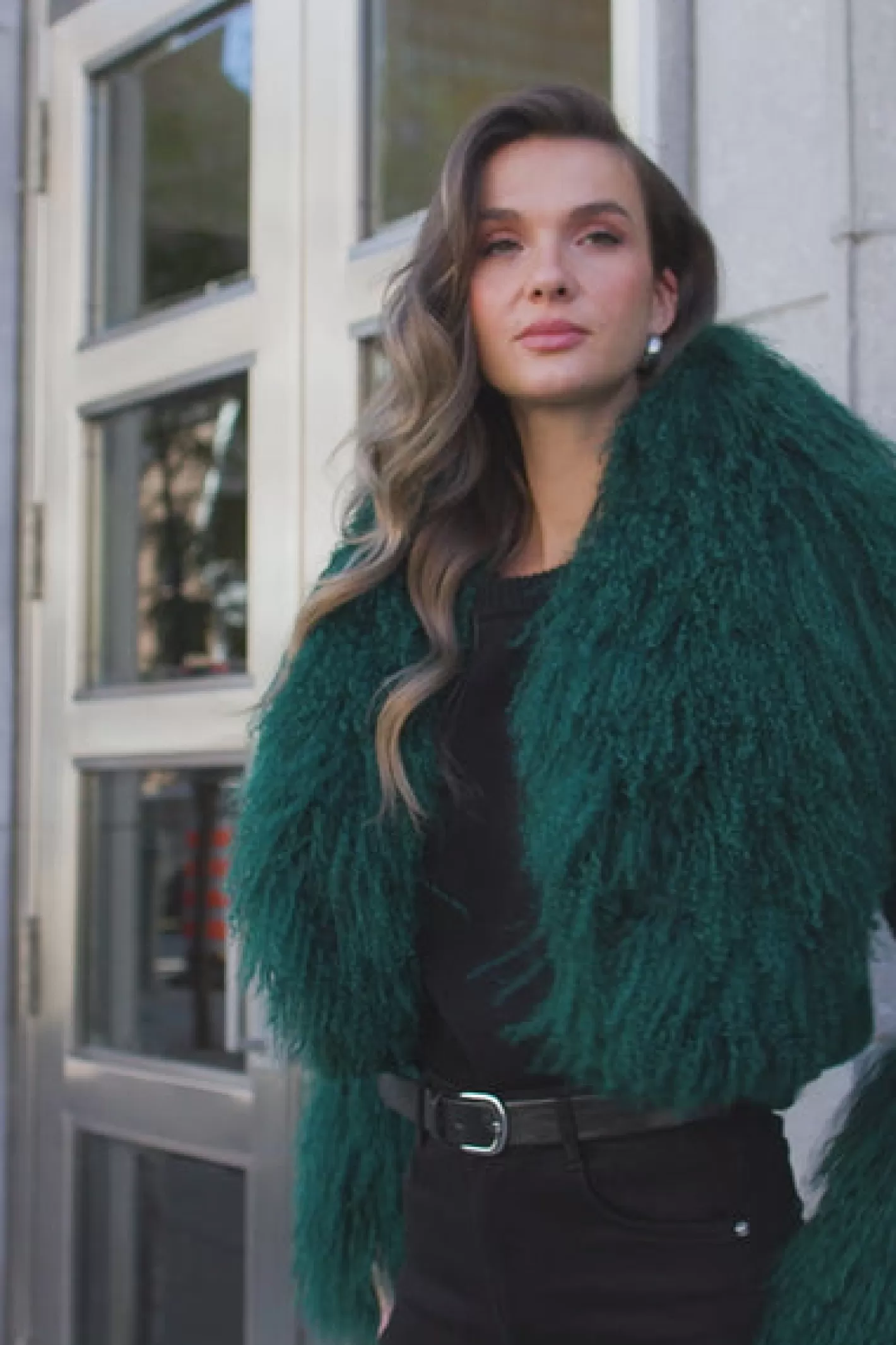 Women GORSKI Montreal Select Cashmere Goat Bolero With Select Mongolian Goat Collar And Cuffs