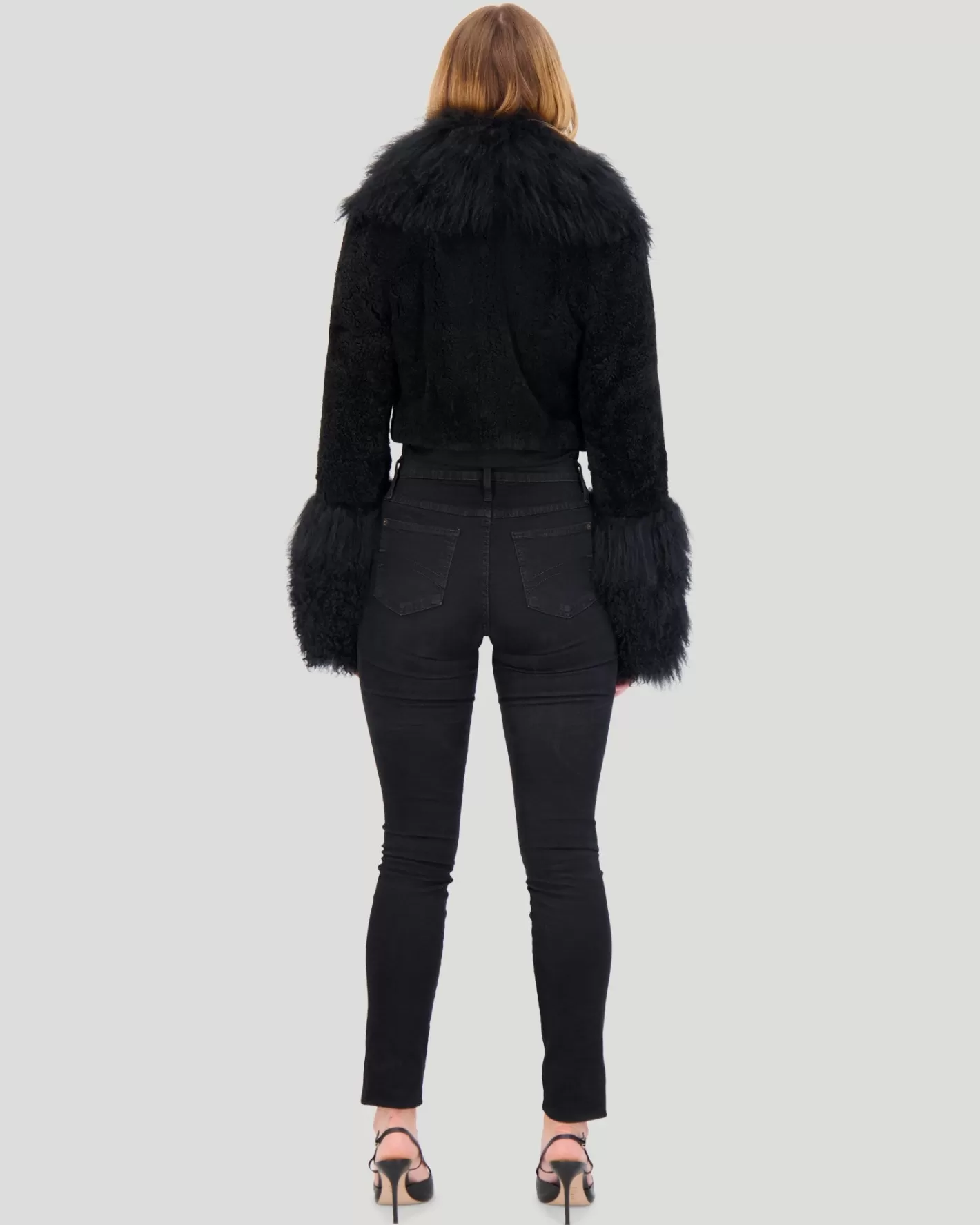 Women GORSKI Montreal Select Cashmere Goat Bolero With Select Mongolian Goat Collar And Cuffs