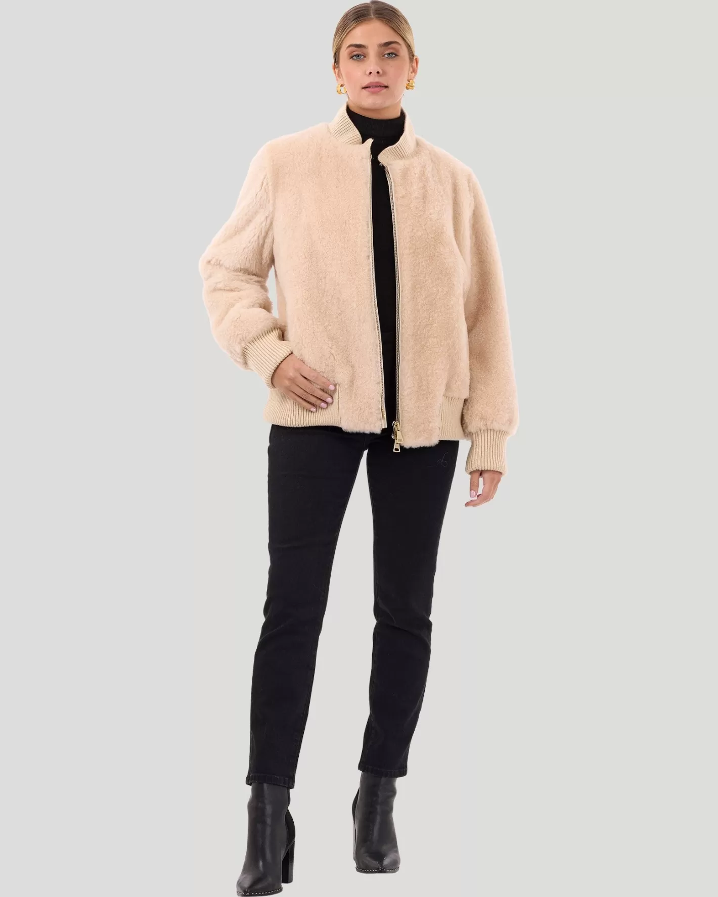 Women GORSKI Montreal Select Cashmere Goat Bomber Jacket