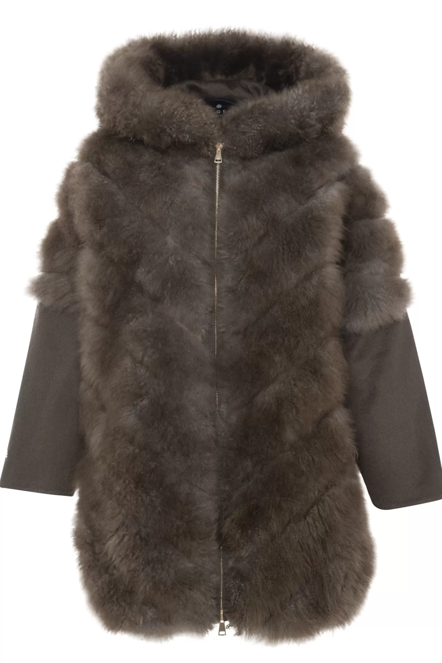 Women GORSKI Montreal Select Cashmere Goat Diagonal Parka With Loro Piana Cashmere Sleeves And Back