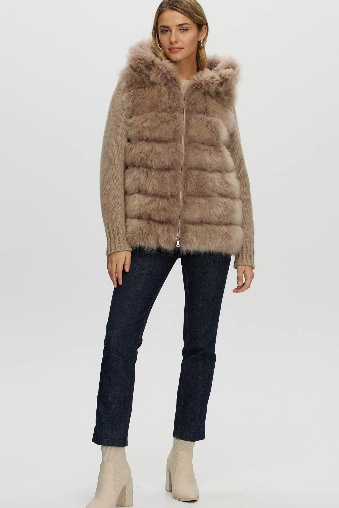 Women GORSKI Montreal Select Cashmere Goat Parka With Loro Piana Cashmere Sleeves And Back