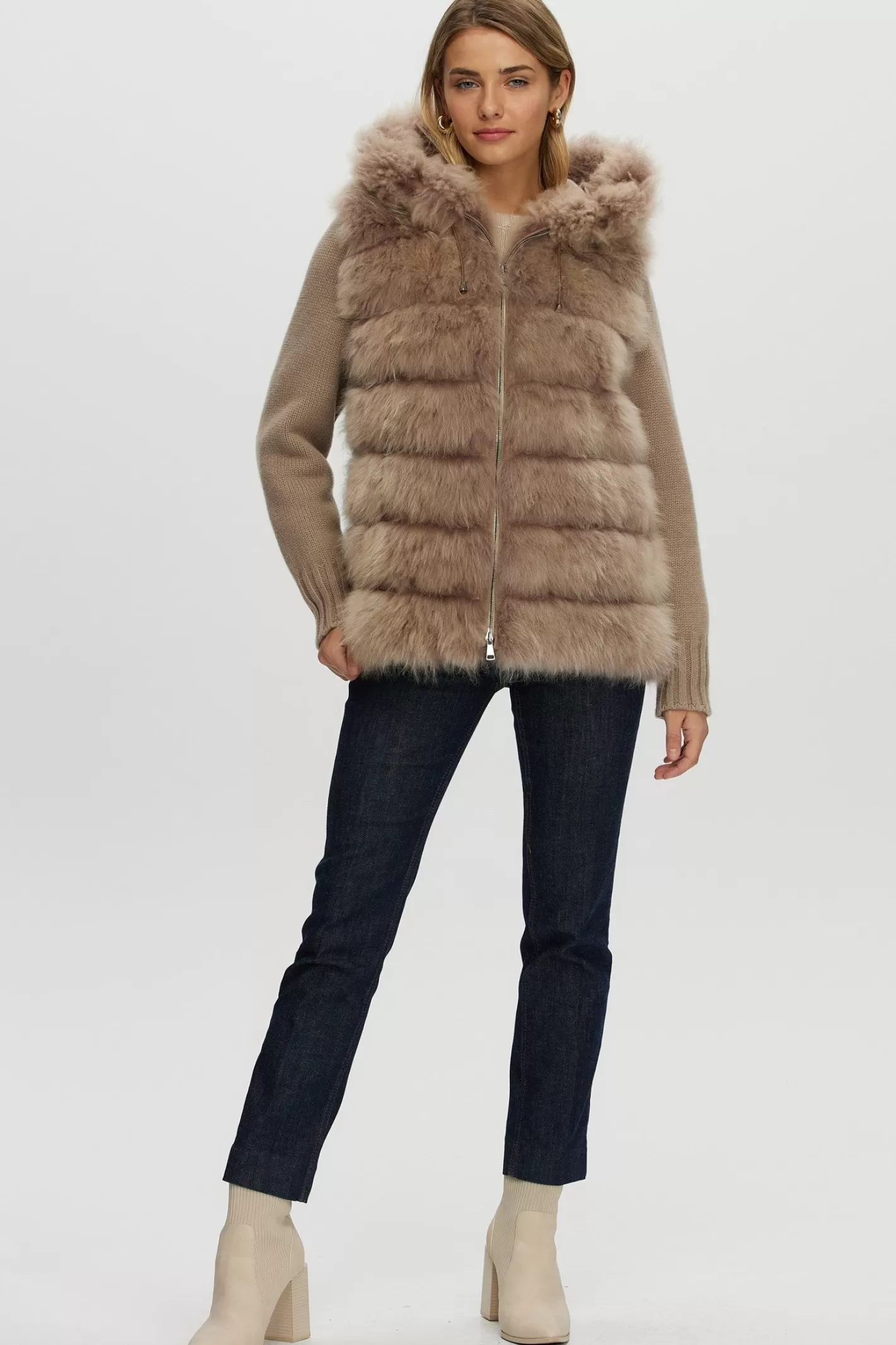 Women GORSKI Montreal Select Cashmere Goat Parka With Loro Piana Cashmere Sleeves And Back