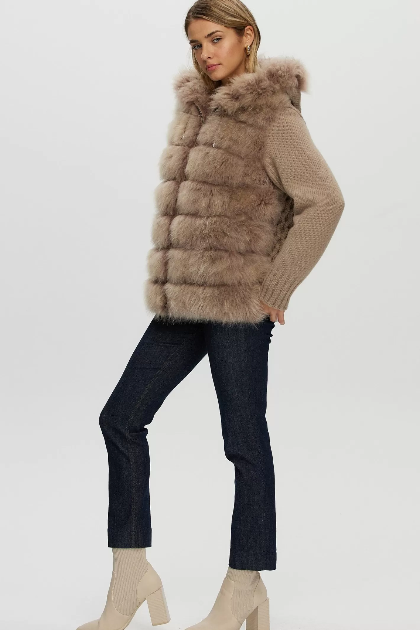 Women GORSKI Montreal Select Cashmere Goat Parka With Loro Piana Cashmere Sleeves And Back
