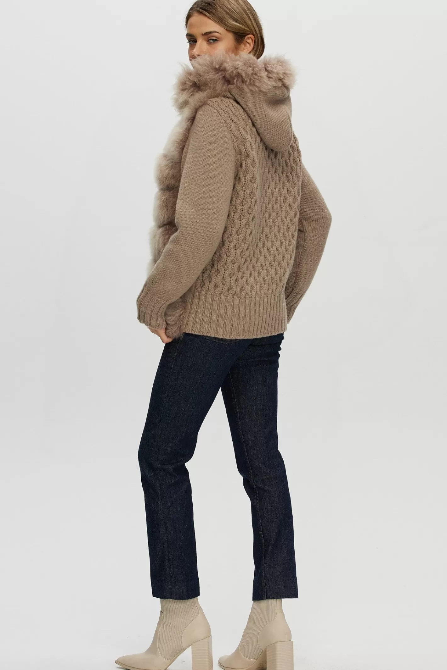 Women GORSKI Montreal Select Cashmere Goat Parka With Loro Piana Cashmere Sleeves And Back