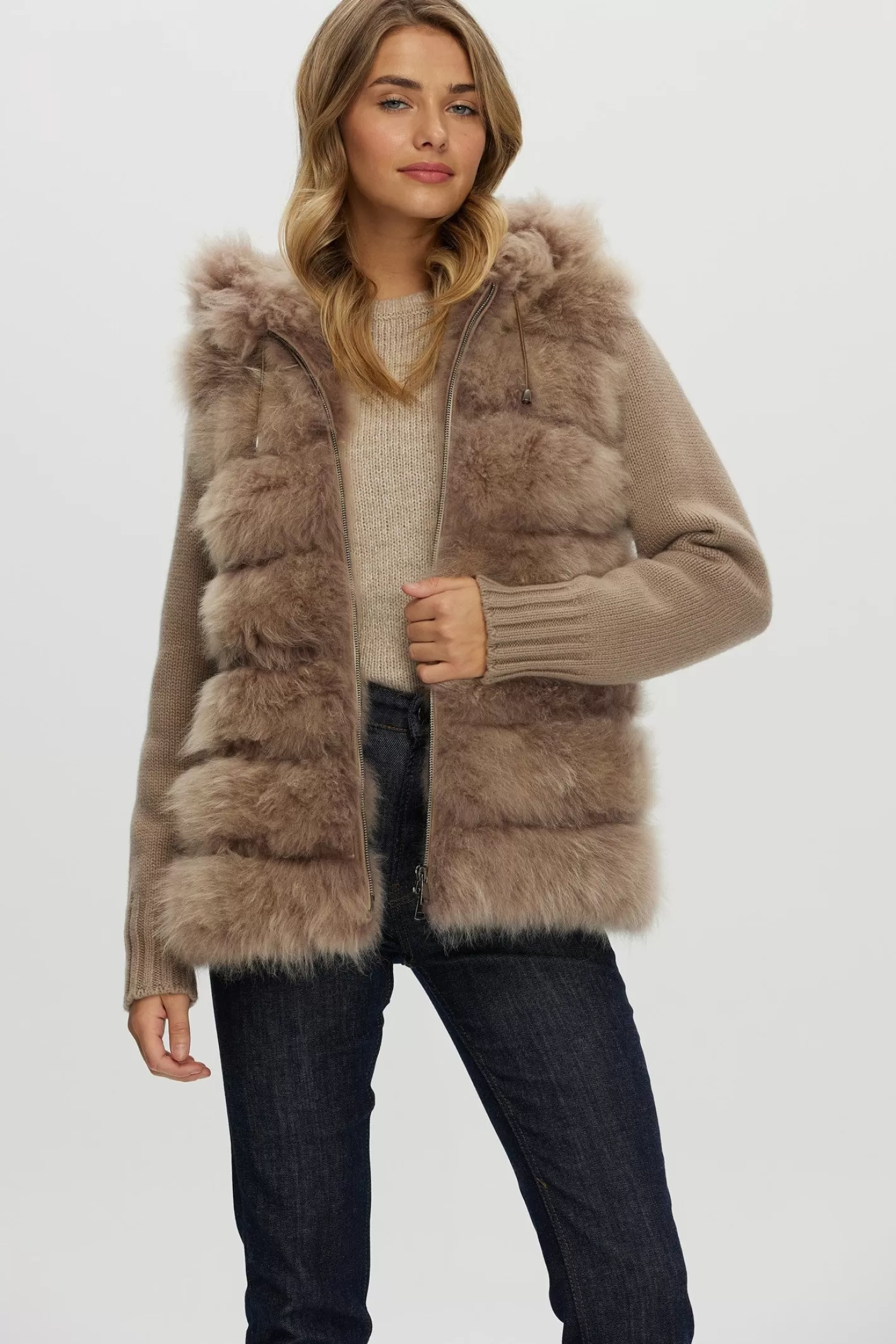 Women GORSKI Montreal Select Cashmere Goat Parka With Loro Piana Cashmere Sleeves And Back