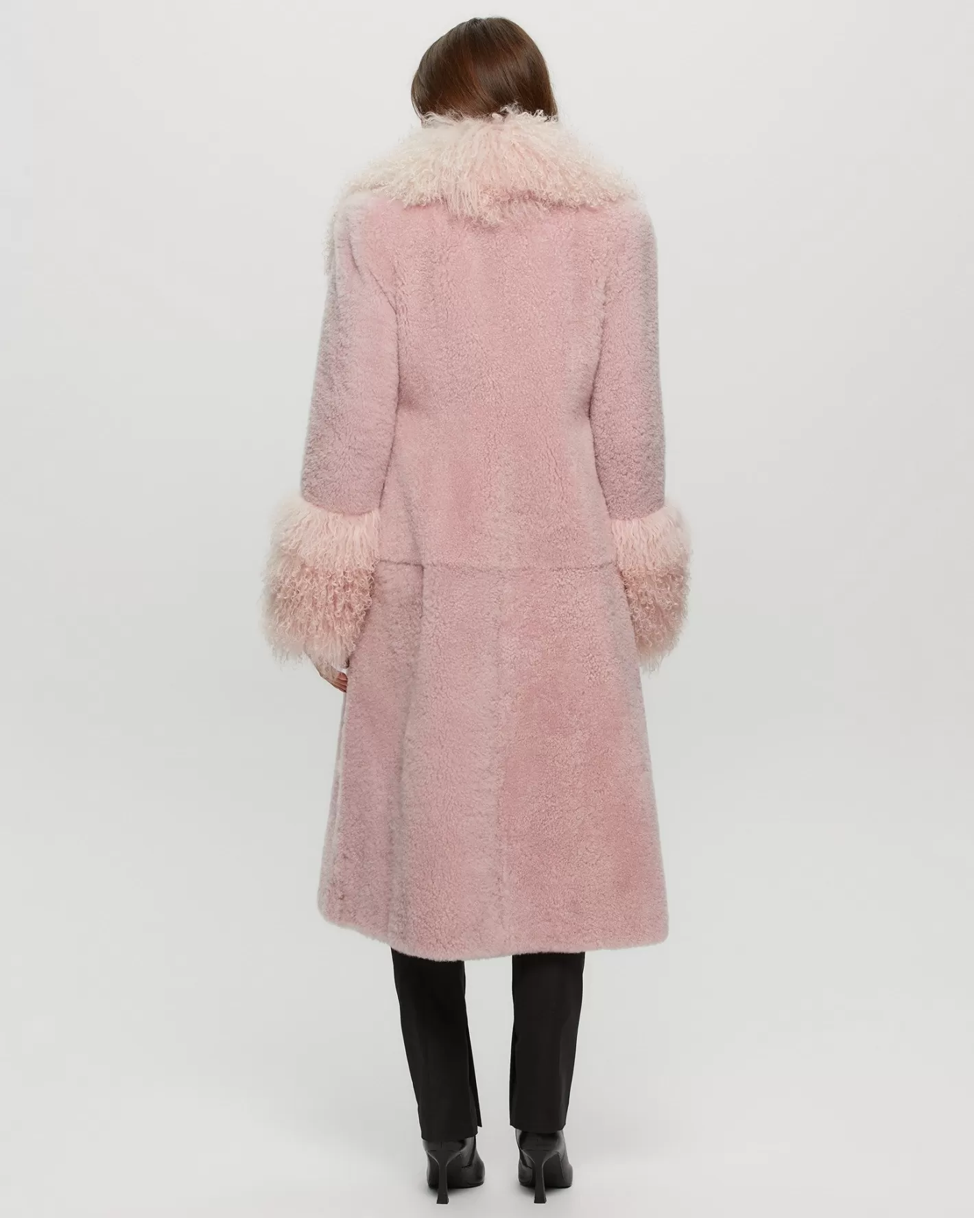 Women GORSKI Montreal Select Cashmere Goat Short Coat With Select Mongolian Goat Shawl Collar And Cuffs