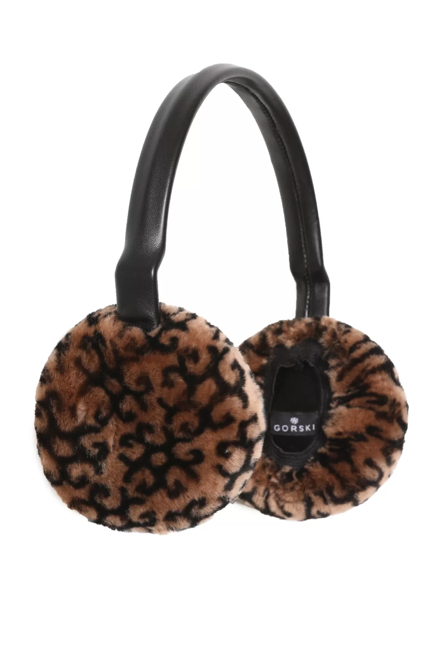 Women GORSKI Montreal Select Shearling Lamb Earmuffs With Leather Frame