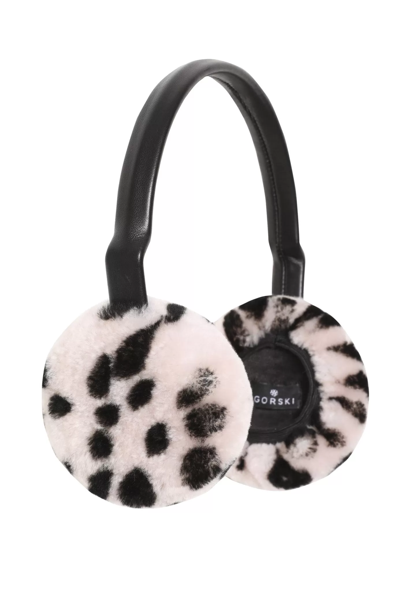 Women GORSKI Montreal Select Shearling Lamb Earmuffs With Leather Frame