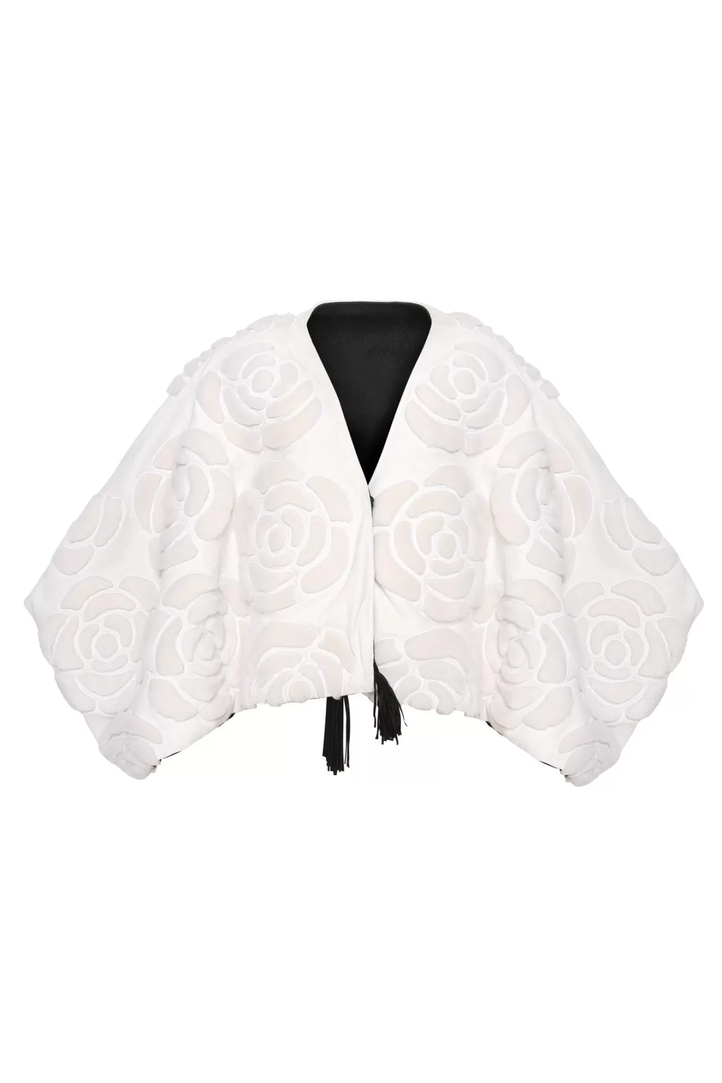 Women GORSKI Montreal Select Shearling/Suede Lamb Floral Embroidered Jacket Reversible To Loro Piana Cashmere & Wool