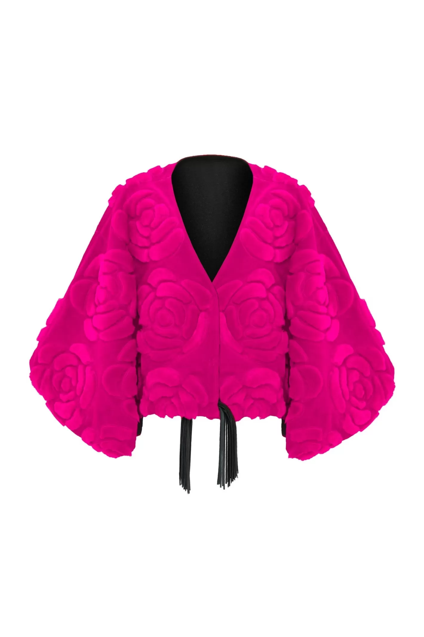 Women GORSKI Montreal Select Shearling/Suede Lamb Floral Embroidered Jacket Reversible To Loro Piana Cashmere & Wool