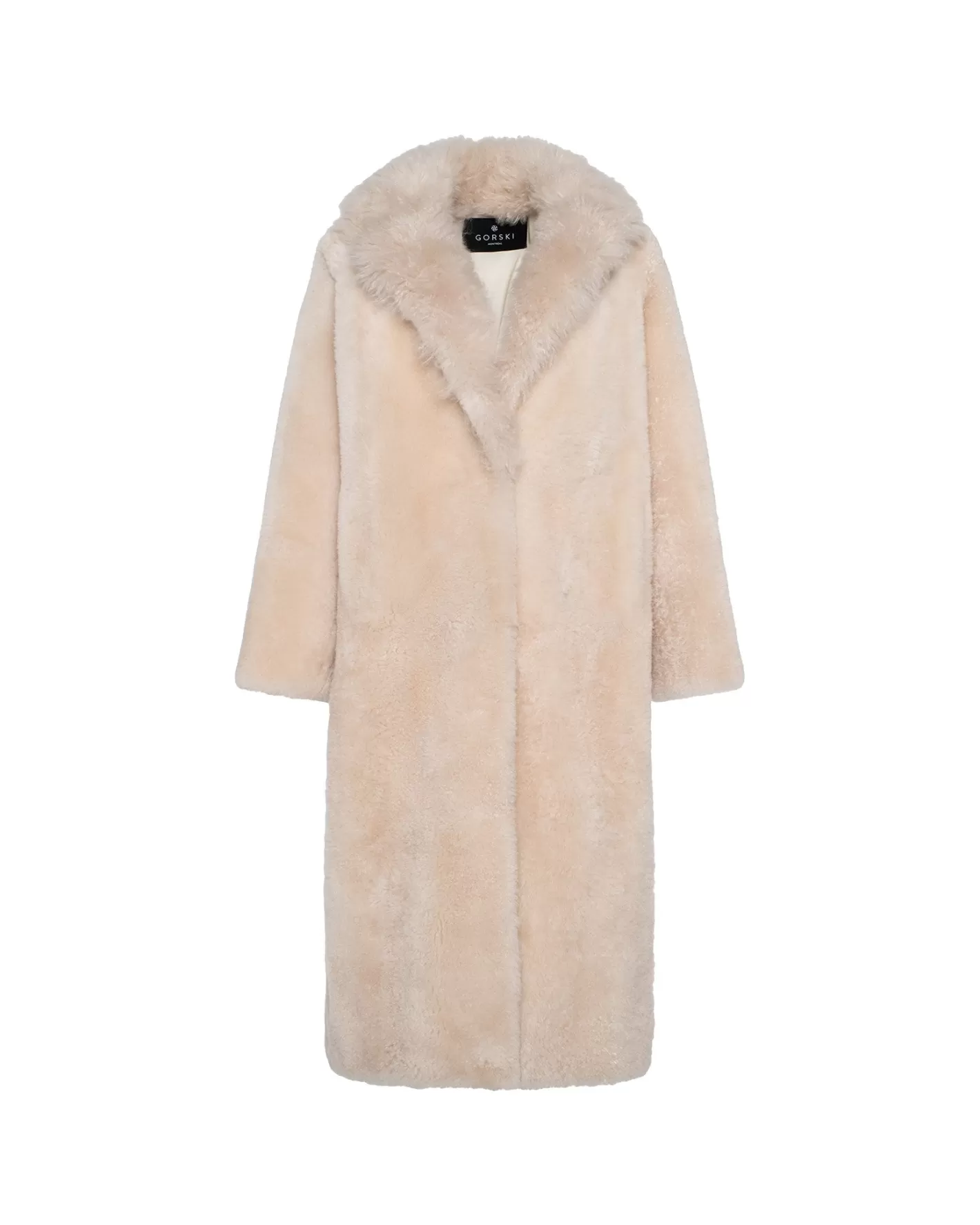 Women GORSKI Montreal Sheared Select Cashmere Goat Coat With Select Cashmere Goat Collar