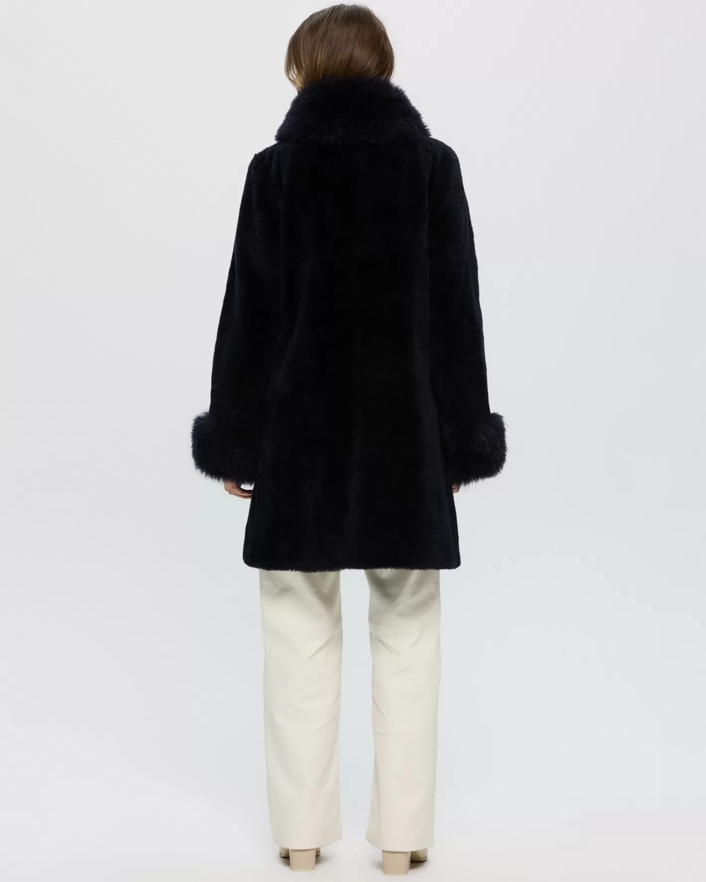 Women GORSKI Montreal Sheared Select Cashmere Goat Jacket With Select Cashmere Goat Collar & Cuffs