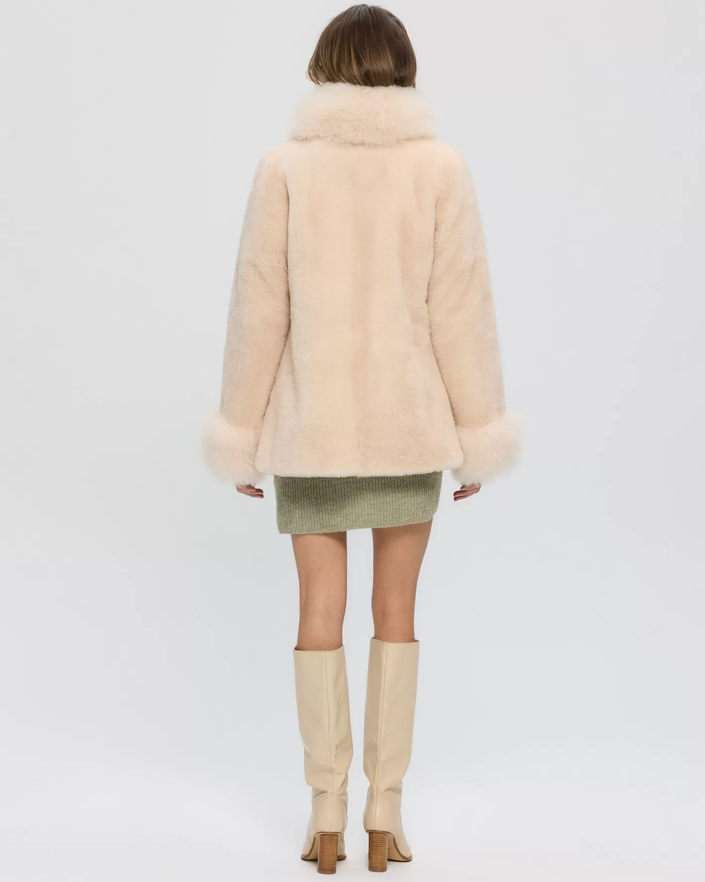 Women GORSKI Montreal Sheared Select Cashmere Goat Jacket With Select Cashmere Goat Collar And Cuffs