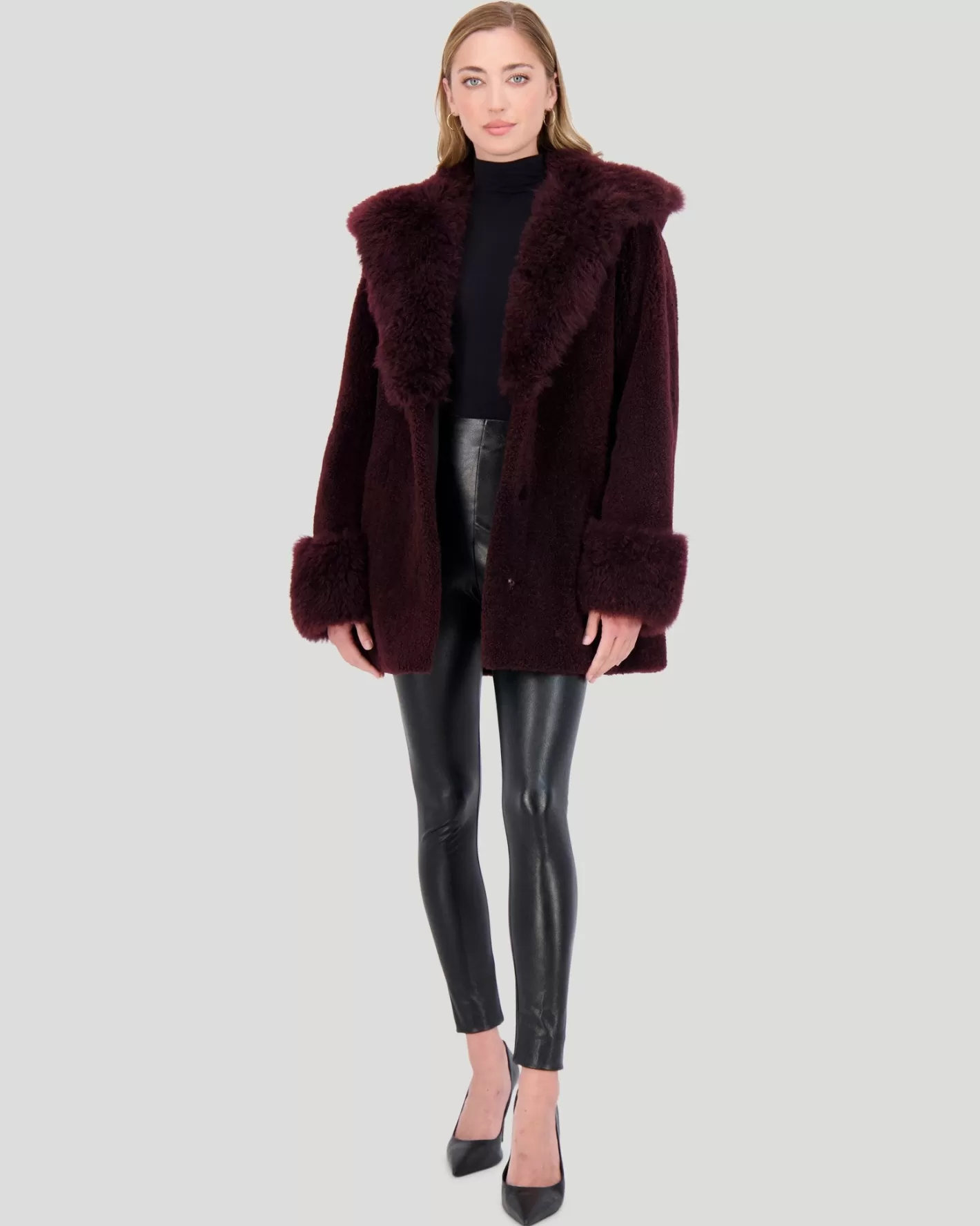 Women GORSKI Montreal Sheared Select Cashmere Goat Parka With Select Cashmere Goat Hood Trim And Cuffs