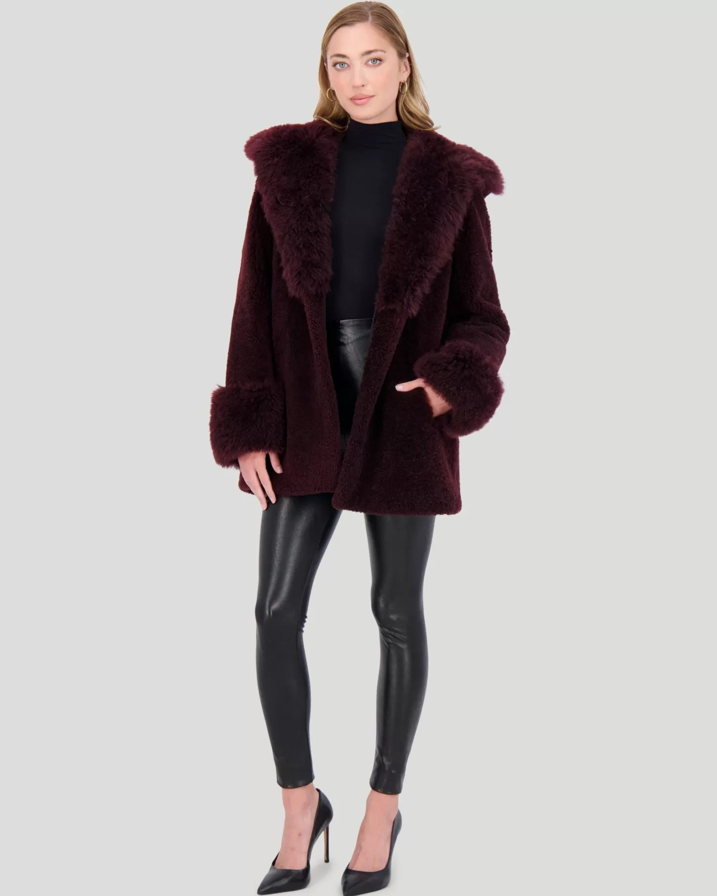 Women GORSKI Montreal Sheared Select Cashmere Goat Parka With Select Cashmere Goat Hood Trim And Cuffs